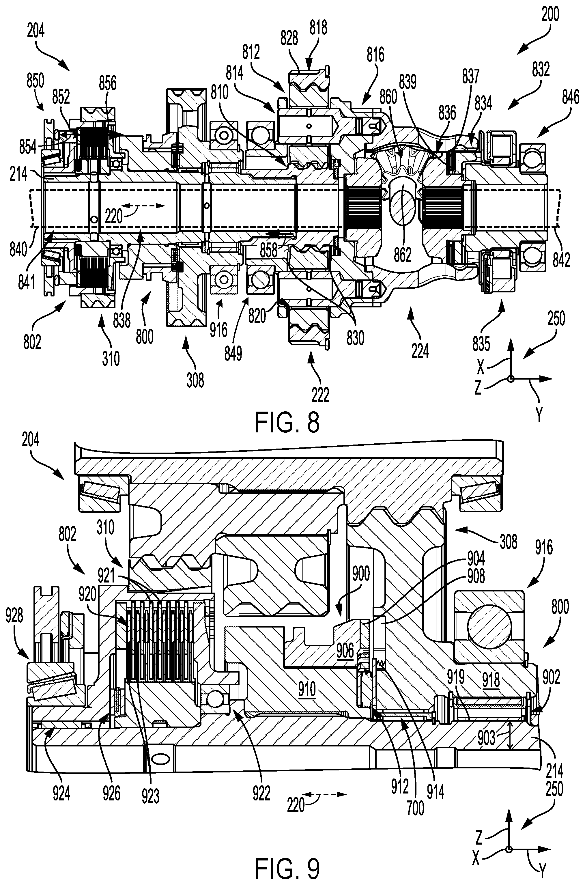 Patent US12338877 Figure 6 – Electric drive axle system with removable planetary gear assembly