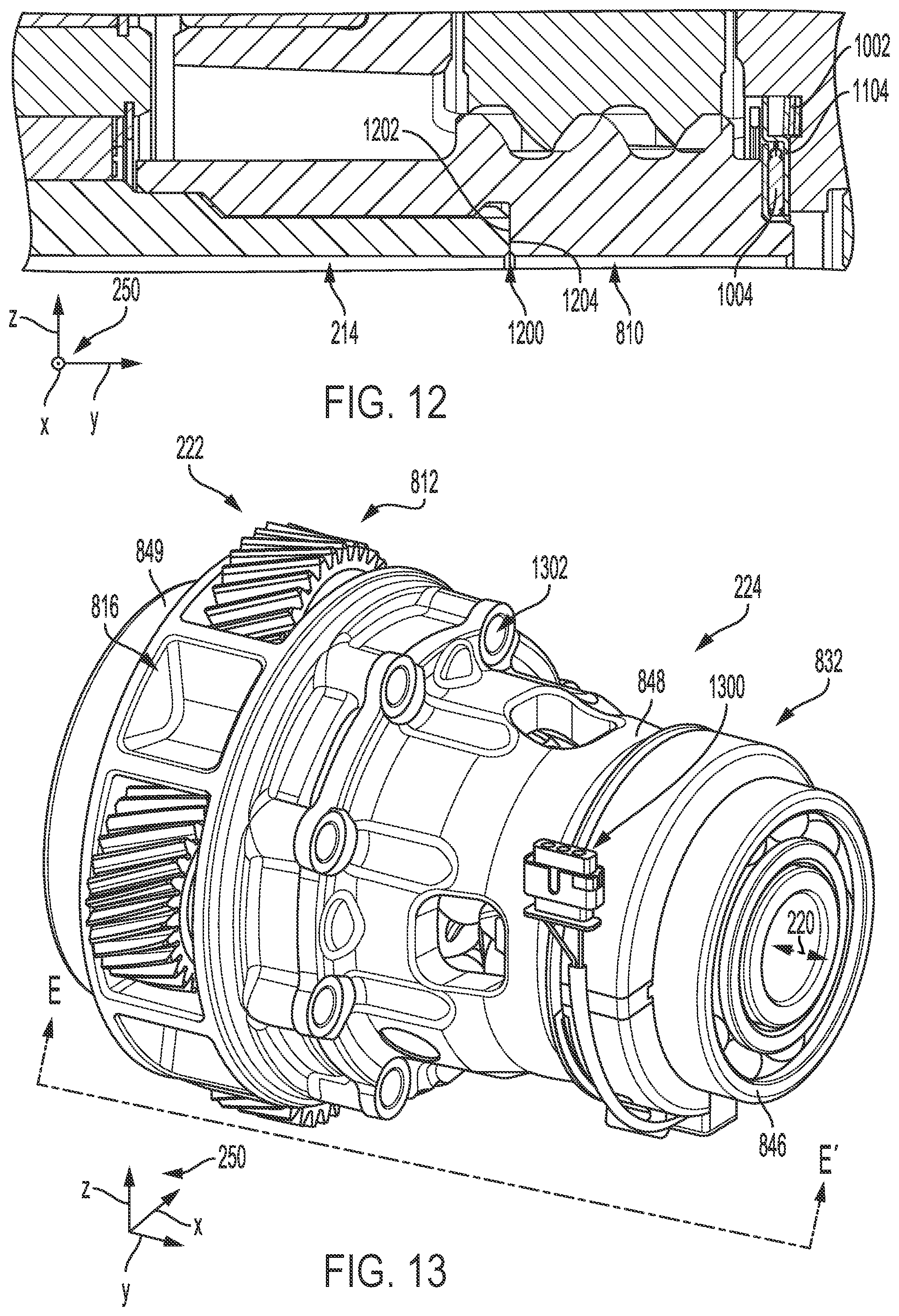 Patent US12338877 Figure 8 – Electric drive axle system with removable planetary gear assembly
