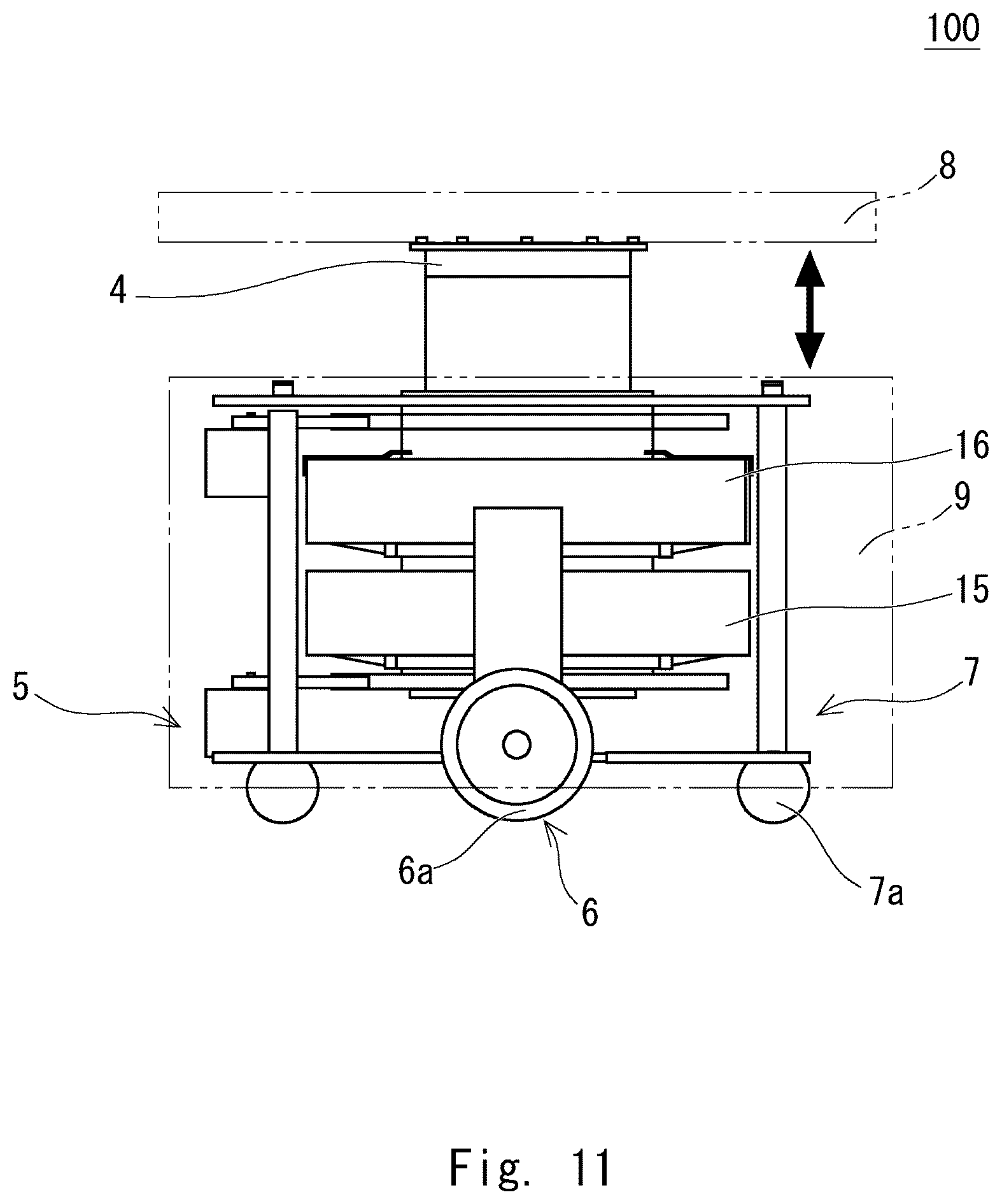Patent US12338879 Figure 8 – Extension pipe and transport robot