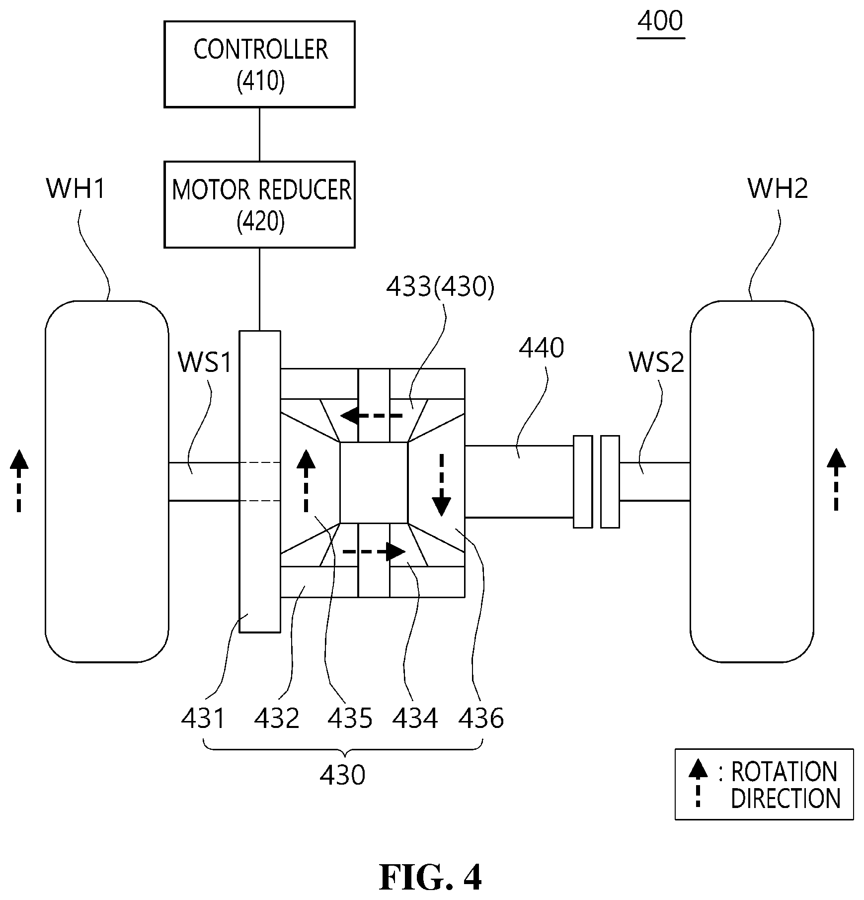 Patent US12338882 Figure 4 – Vehicle controller and noise reducing method of differential gear