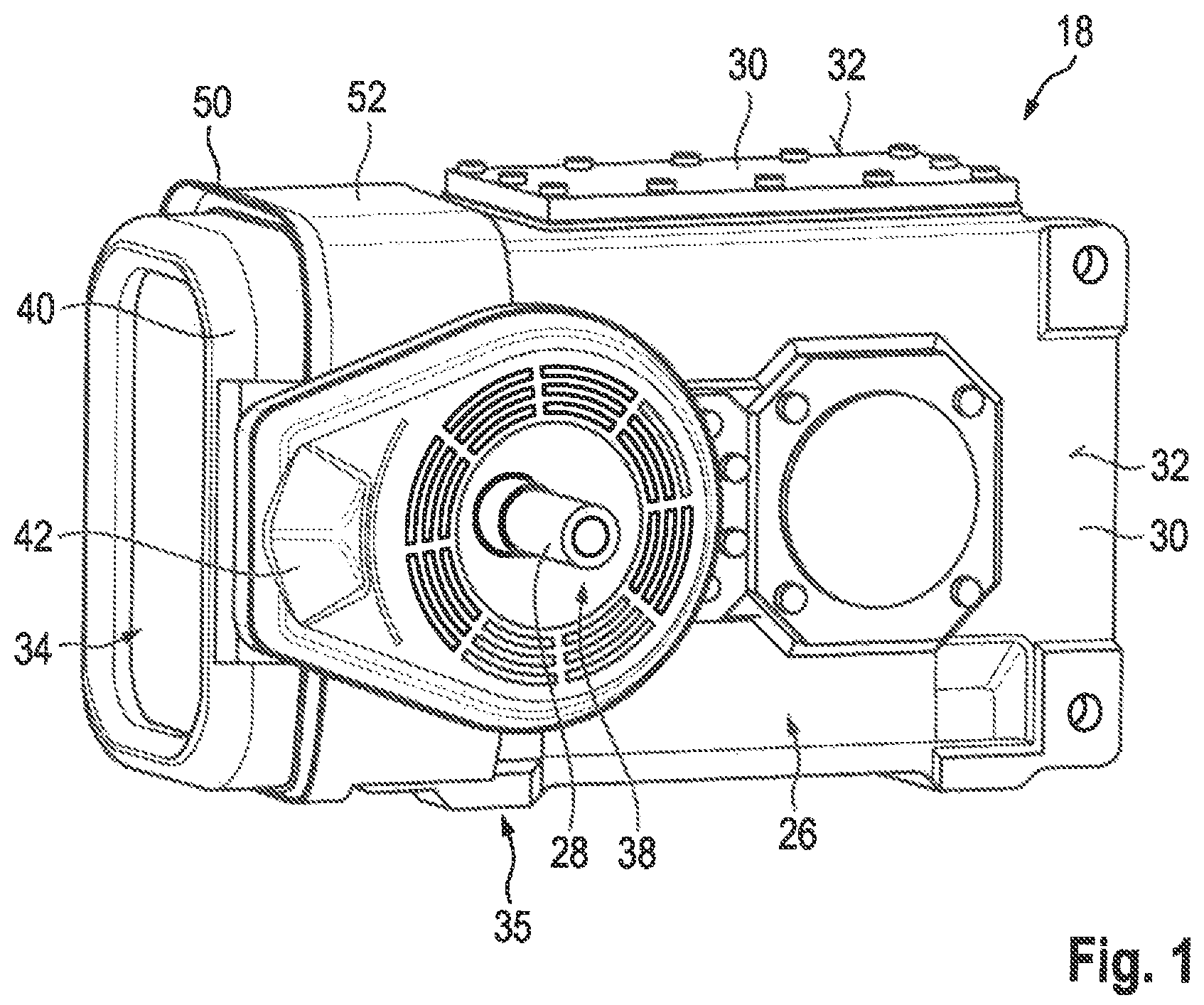Patent US12338888 Figure 1 – Space-saving gearbox cooler device and gearbox