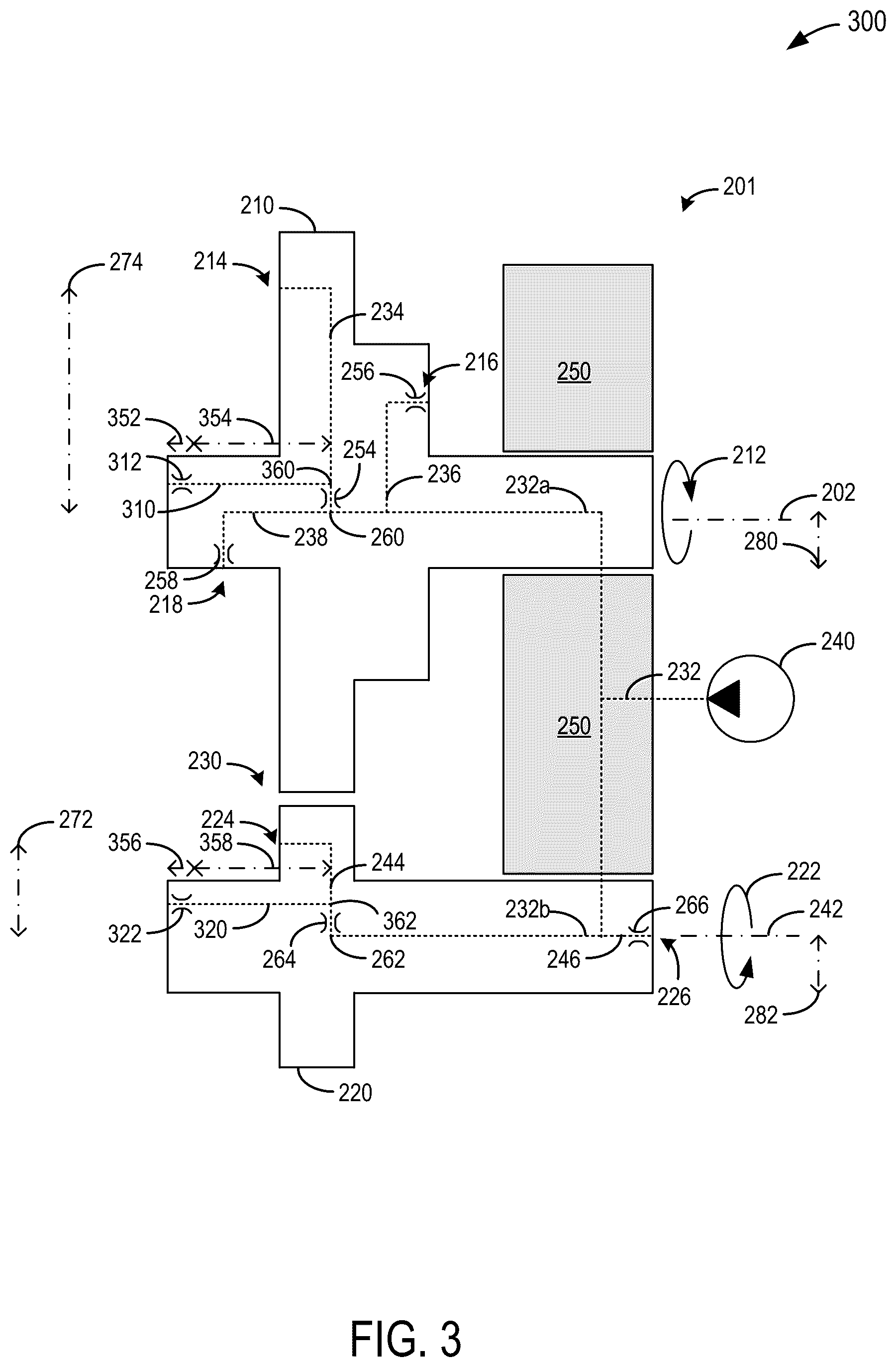 Patent US12338889 Figure 3 – Multi-channel rotational shaft lubrication system
