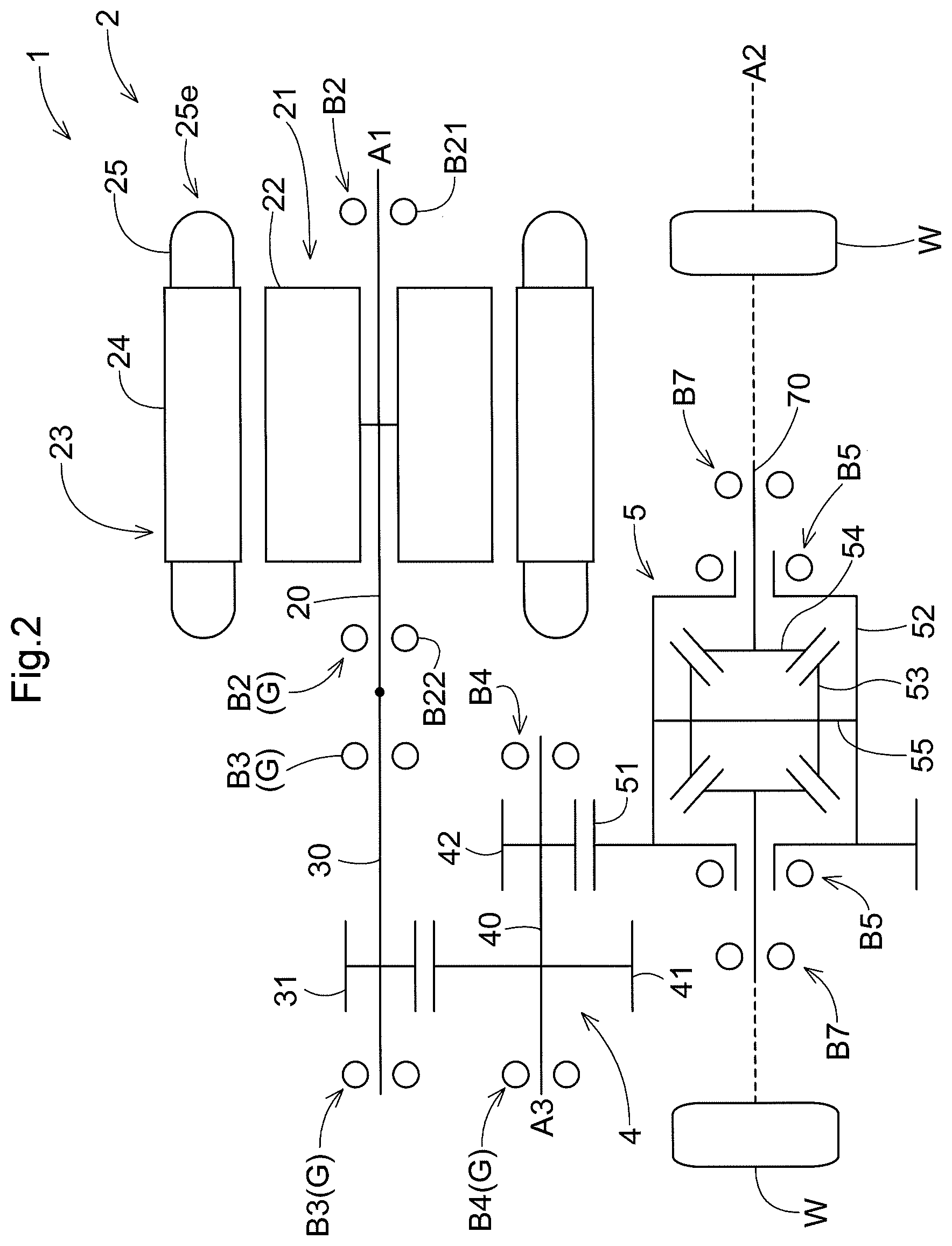Patent US12338890 Figure 2 – Vehicle drive device