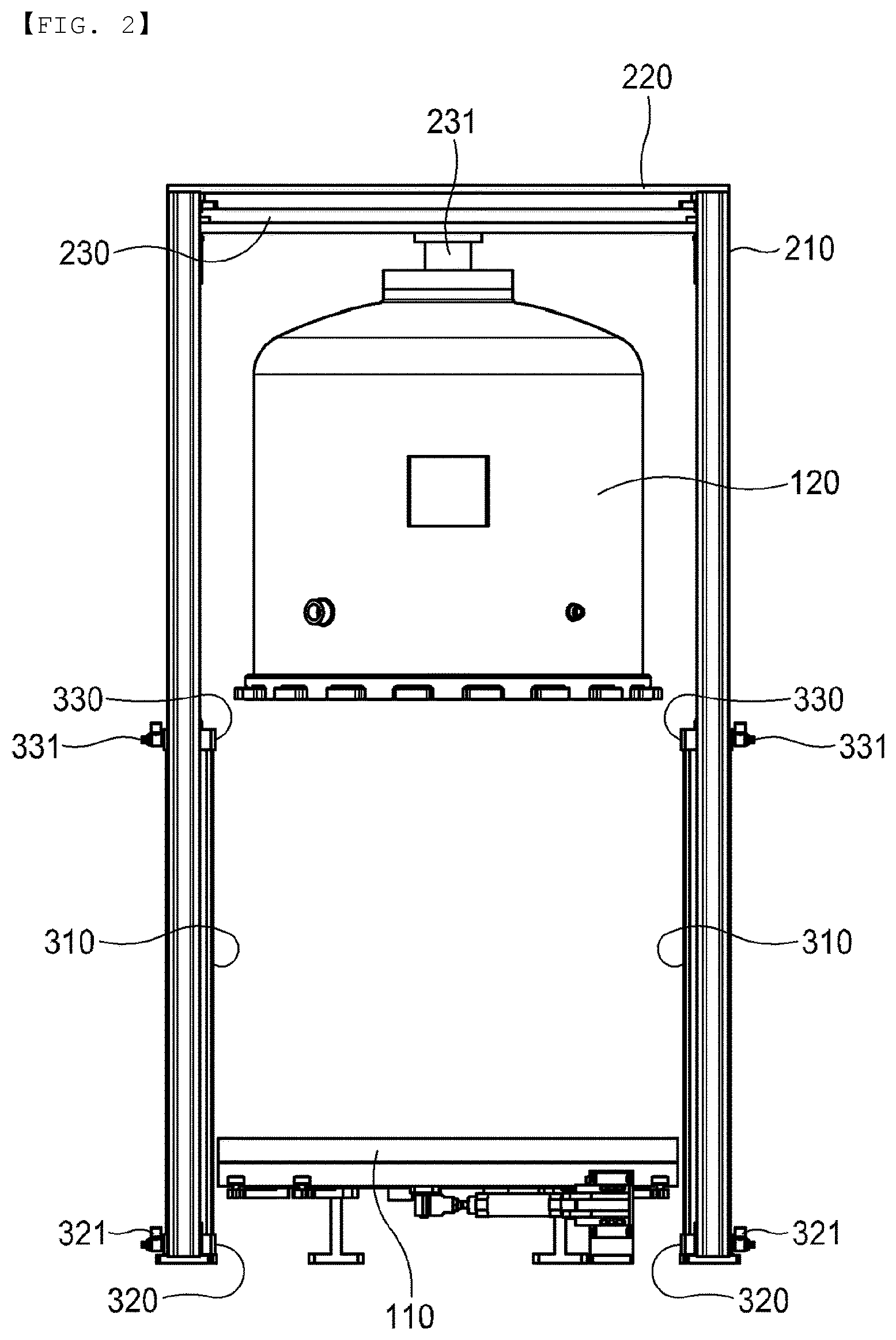 Patent US12338903 Figure 2 – Elevatable chamber and method of operating the same