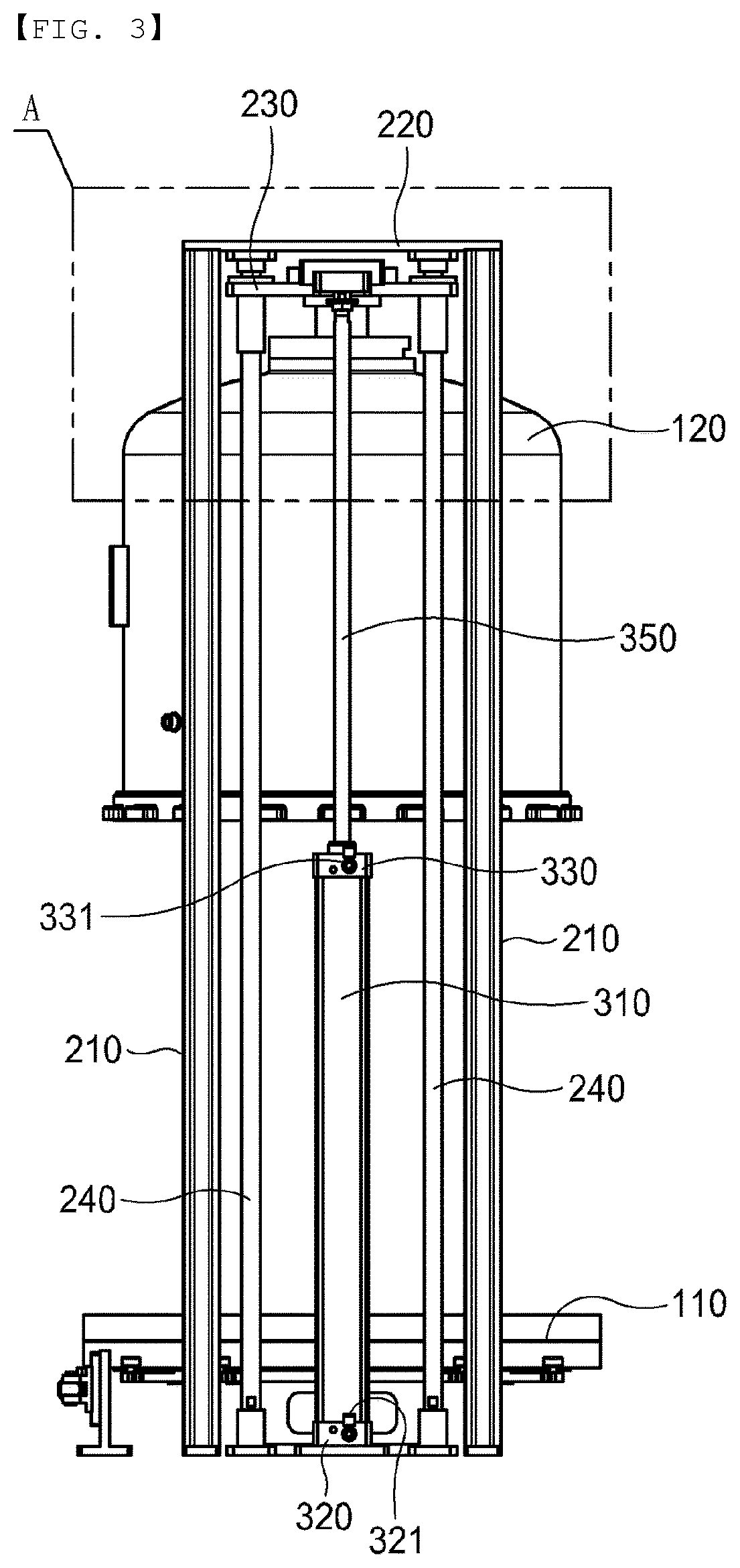 Patent US12338903 Figure 3 – Elevatable chamber and method of operating the same