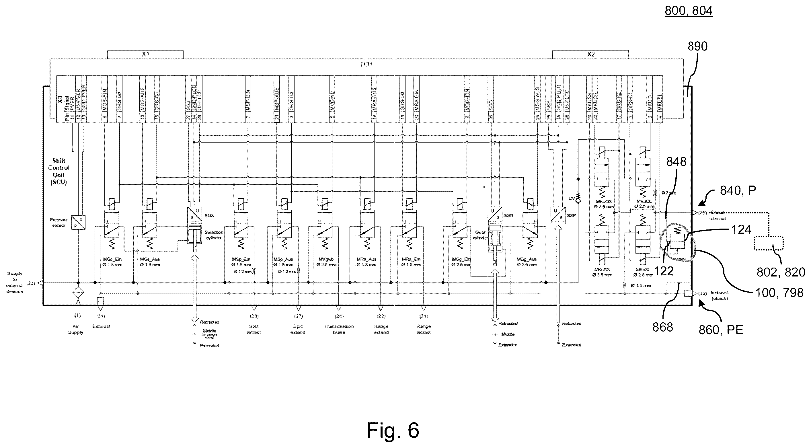 Patent US12338904 Figure 6 – Safety valve, pneumatic actuator, and vehicle