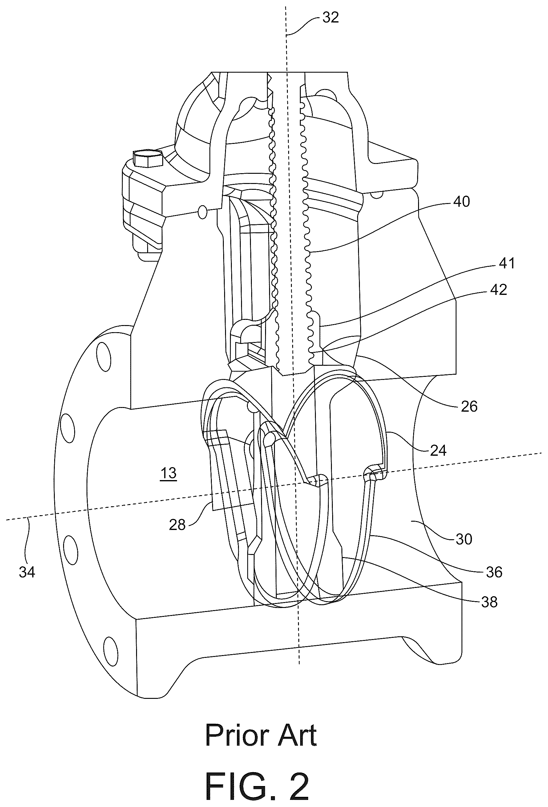 Patent US12338908 Figure 2 – Gate valve