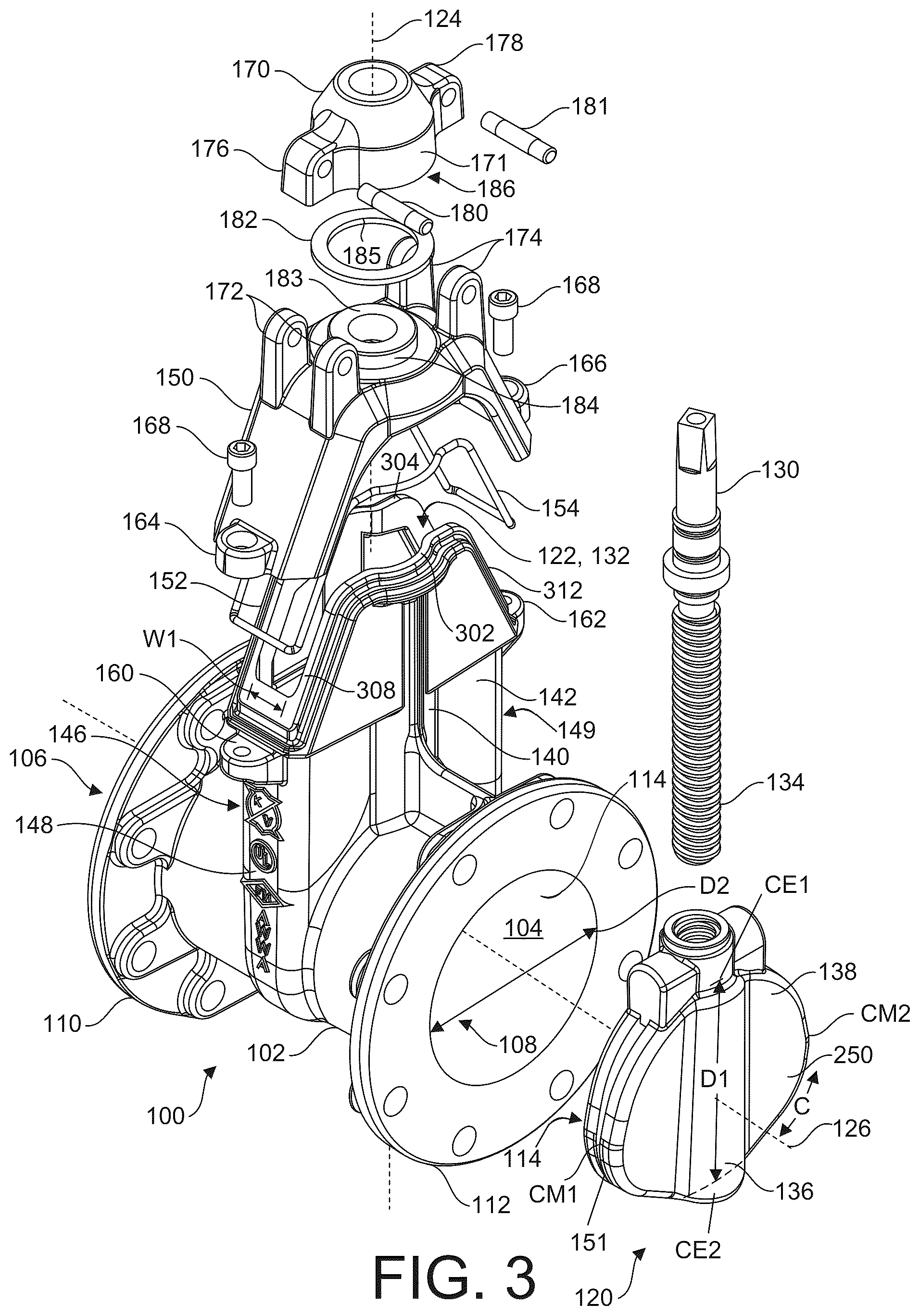 Patent US12338908 Figure 3 – Gate valve