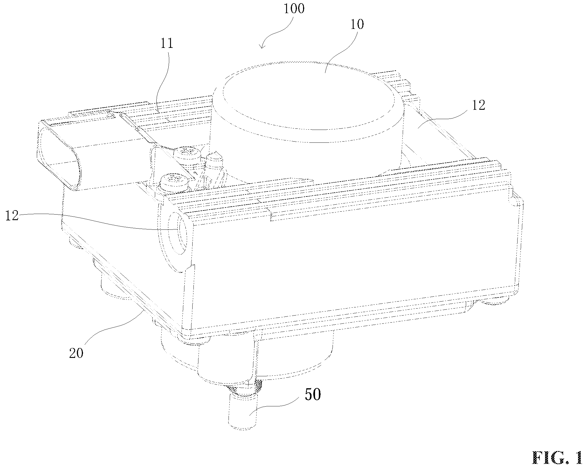 Patent US12338909 Figure 1 – Electronic control actuator, exhaust gas treatment system, and vehicle comprising exhaust gas treatment system