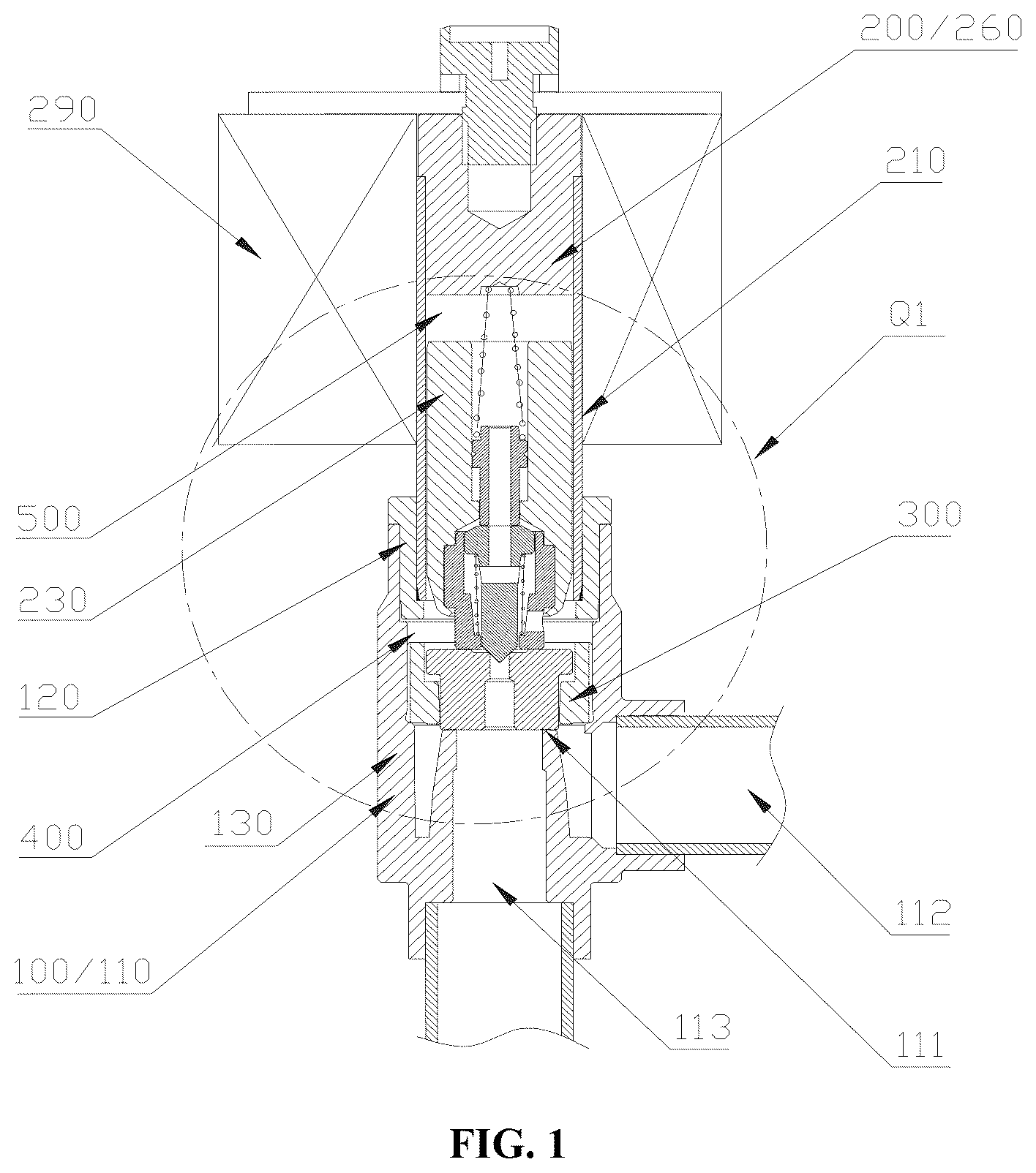 Patent US12338913 — Electromagnetic valve — Figure 1