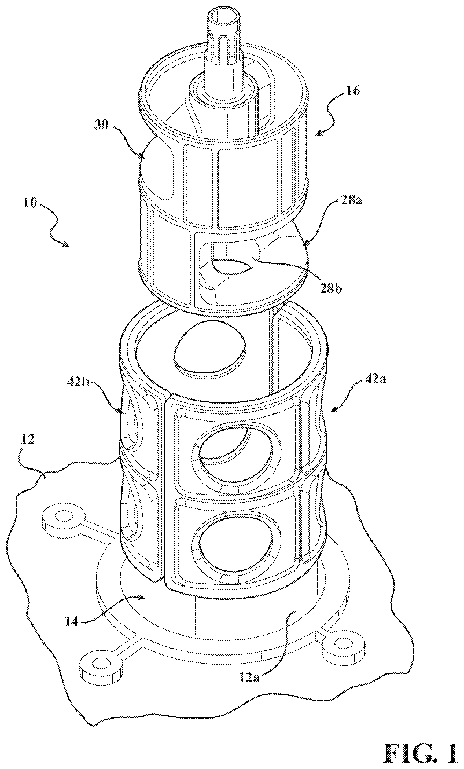 Patent US12338915 Figure 1 – Coolant flow control valve seal assembly