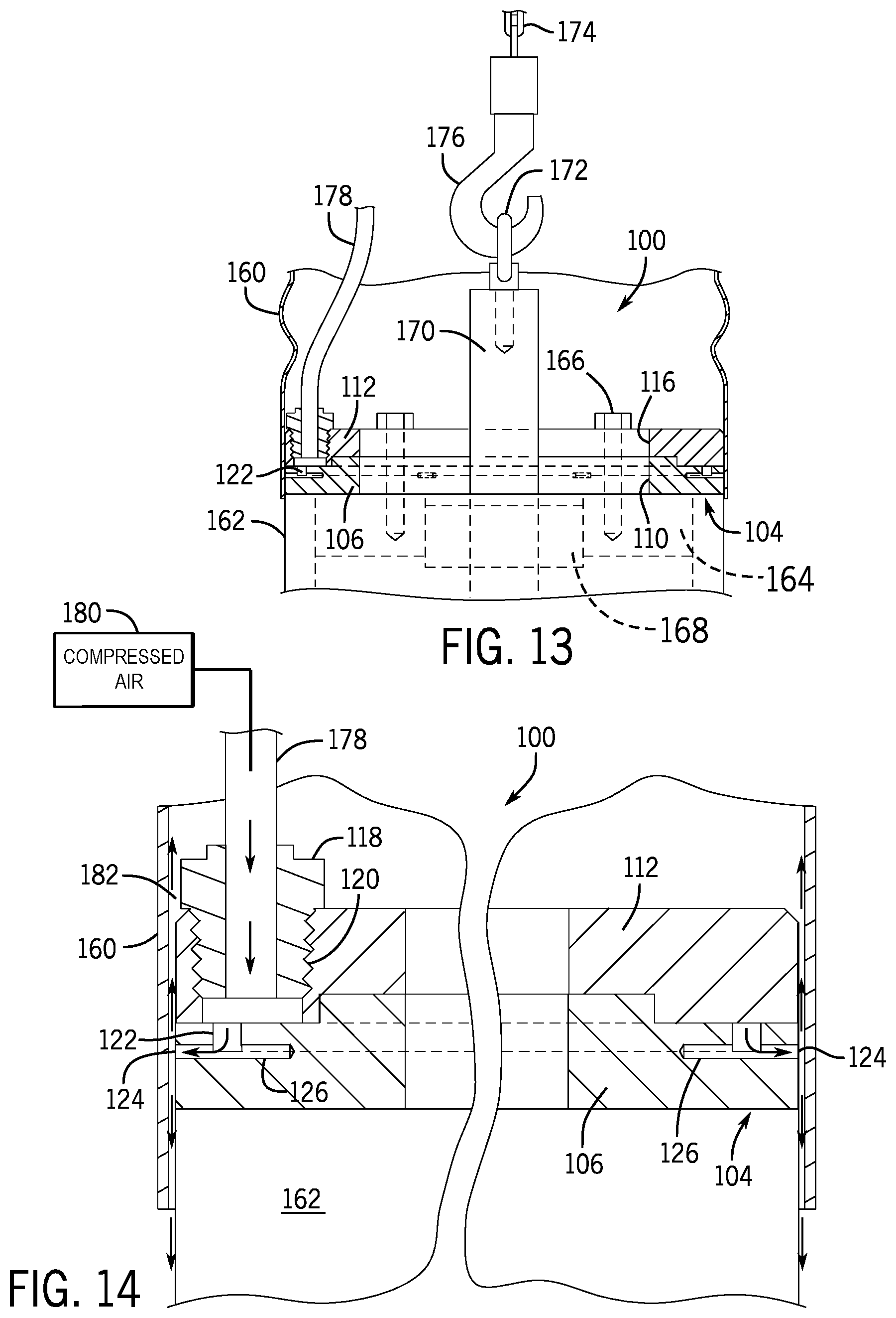 Patent US12338918 Figure 7 – Roll end air fitting adapter and method of using same