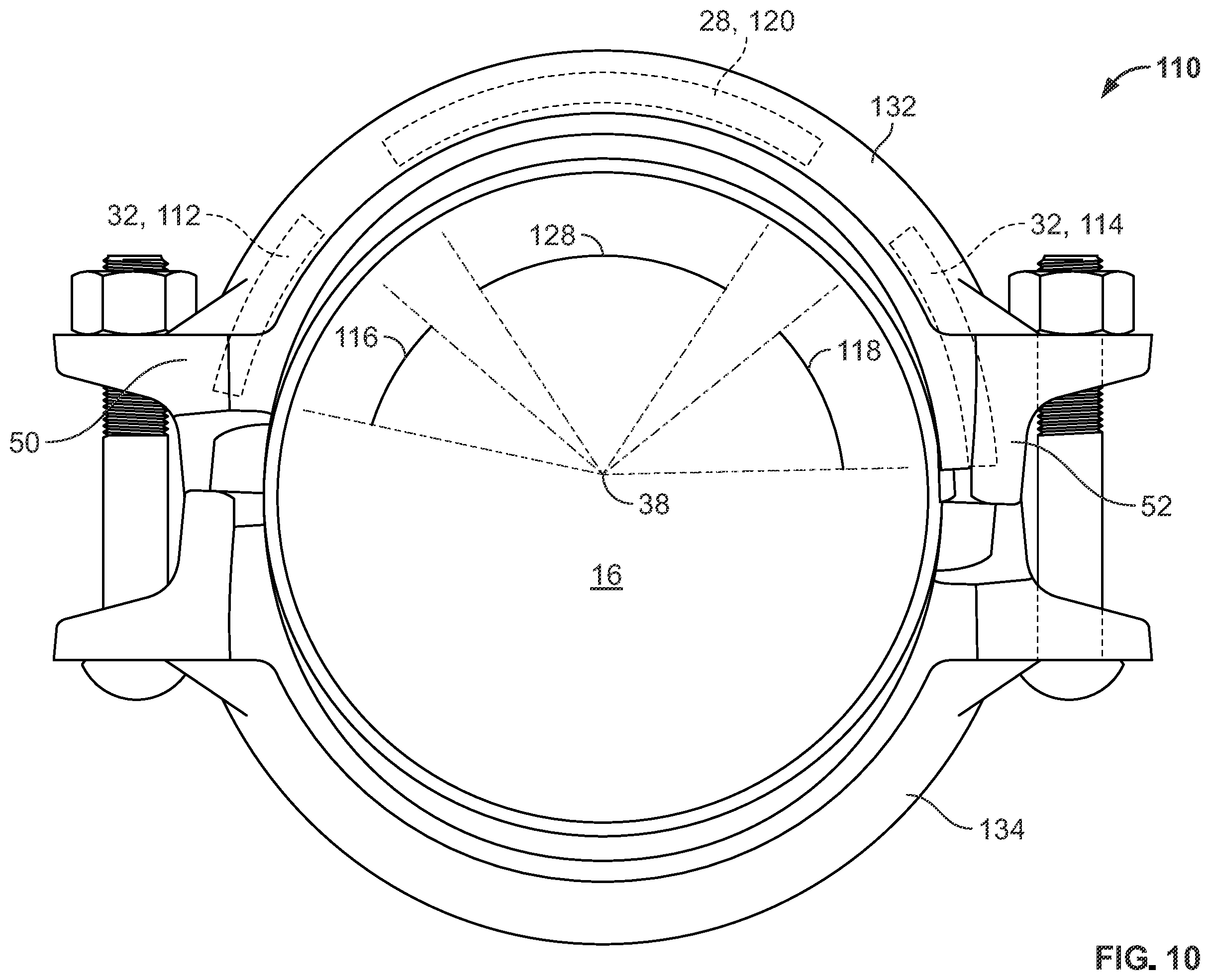 Patent US12338920 Figure 12 – Enhanced stability gasket and coupling
