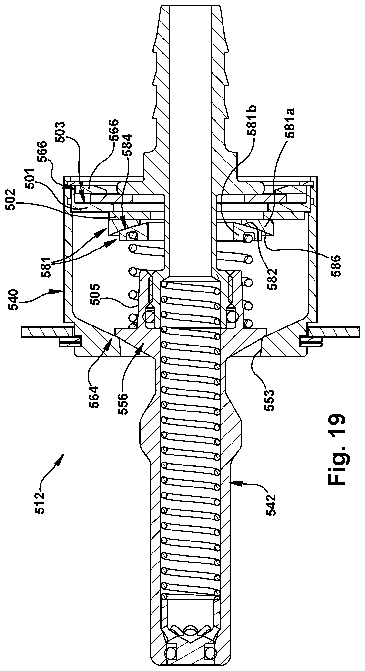 Patent US12338922 Figure 19 – Self-centering blind mate fluid coupling