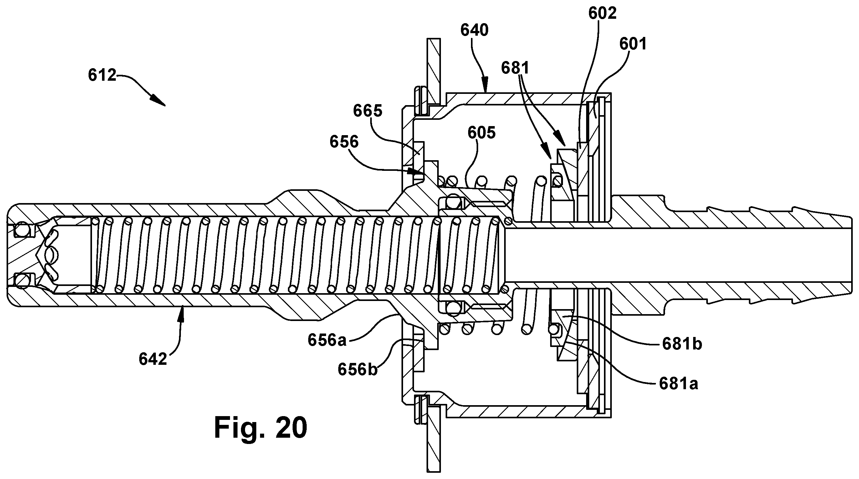 Patent US12338922 Figure 20 – Self-centering blind mate fluid coupling