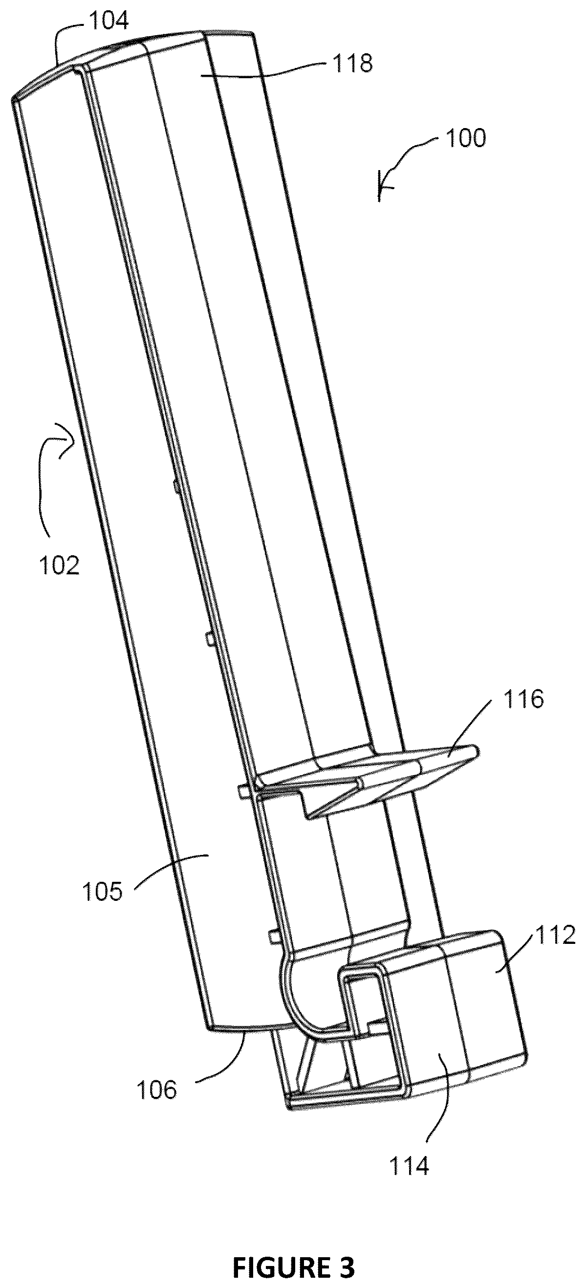 Patent US12338923 Figure 3 – Data cable retaining post