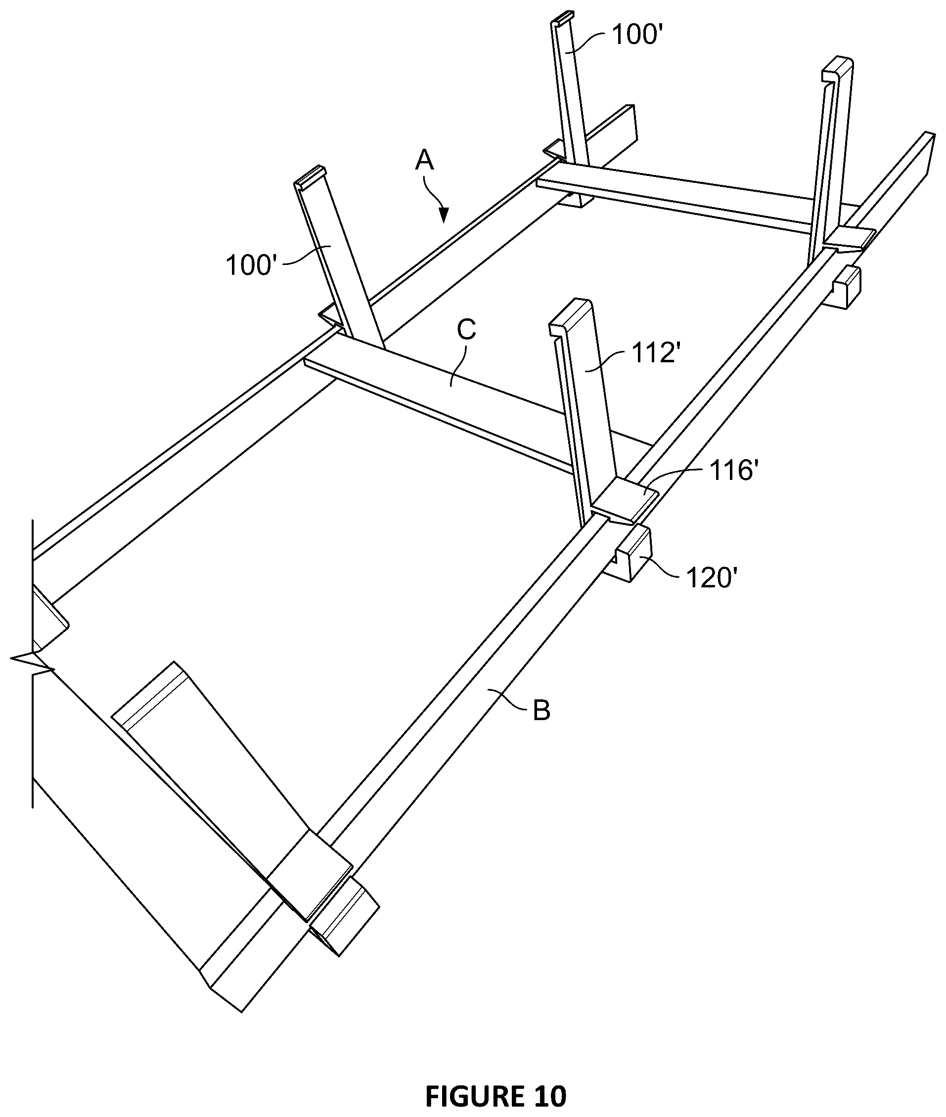 Patent US12338923 Figure 8 – Data cable retaining post