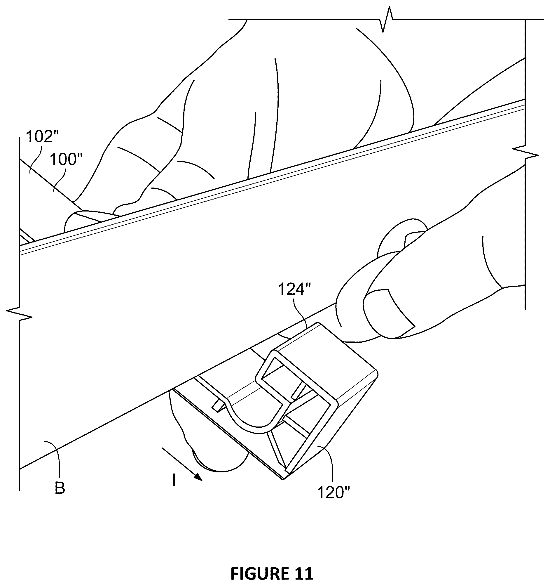 Patent US12338923 Figure 9 – Data cable retaining post