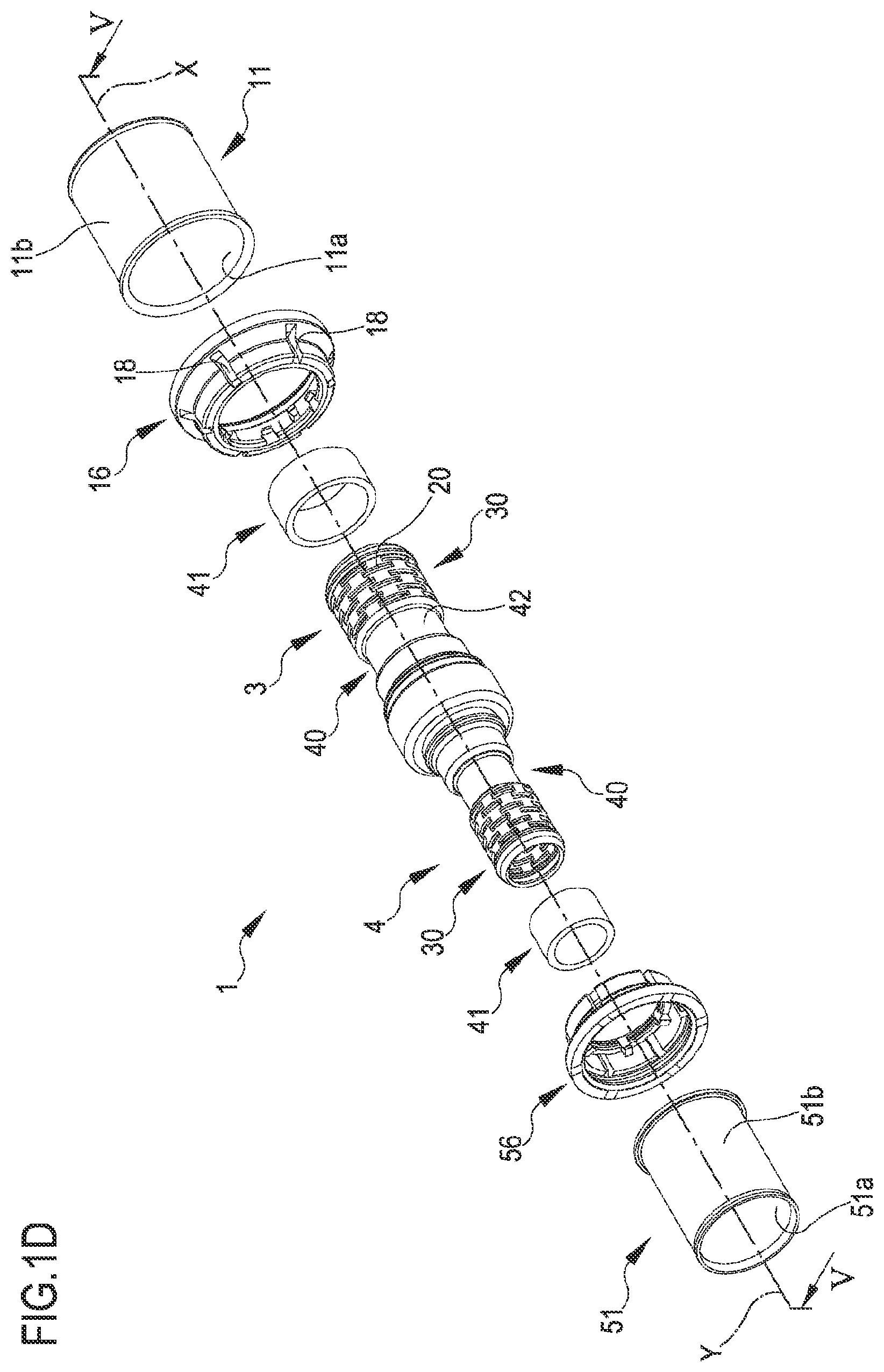 Patent US12338925 Figure 2 – Fitting for connecting pipes, in particular flexible pipes