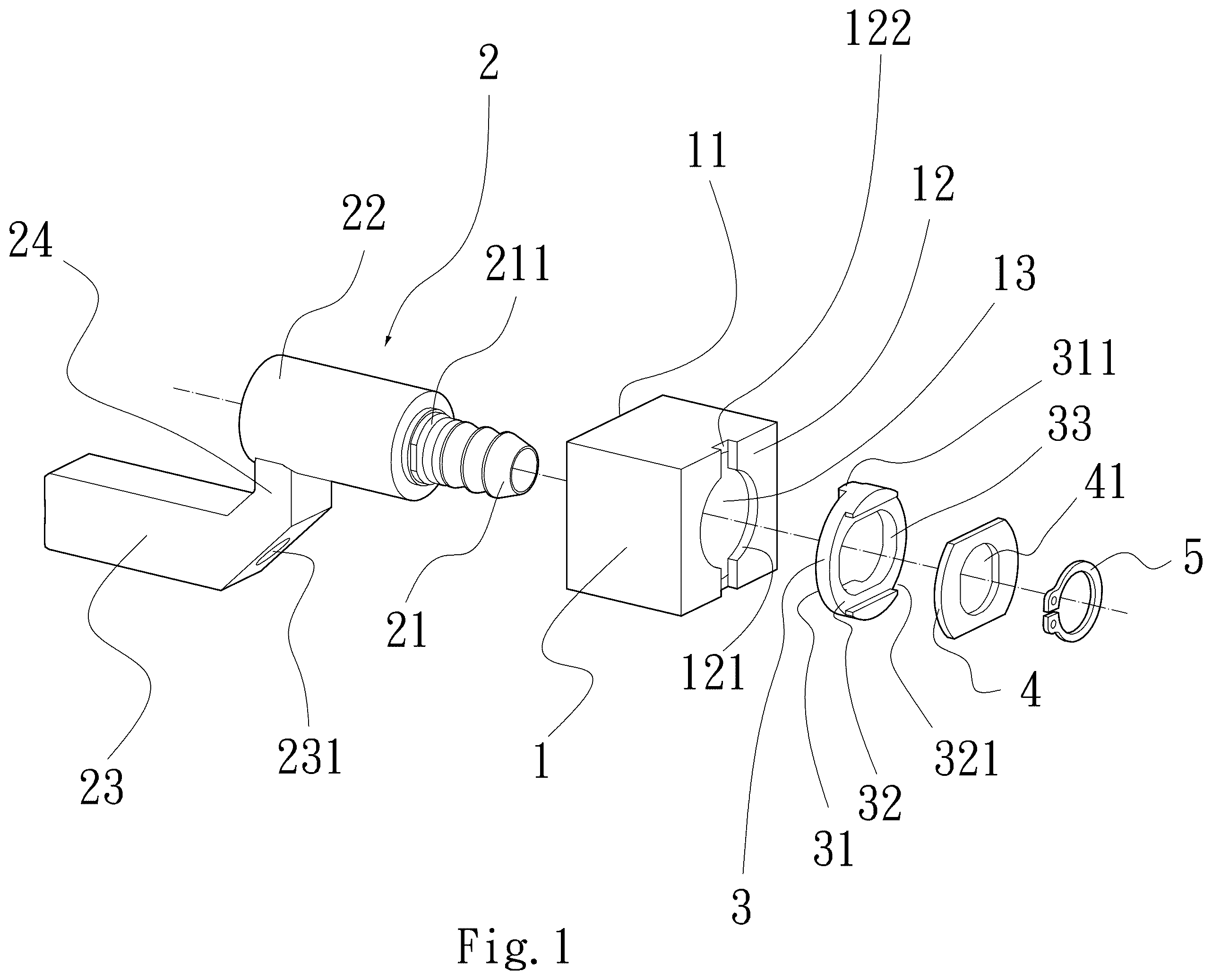 Patent US12338926 Figure 1 – Floating joint and retainer connection structure