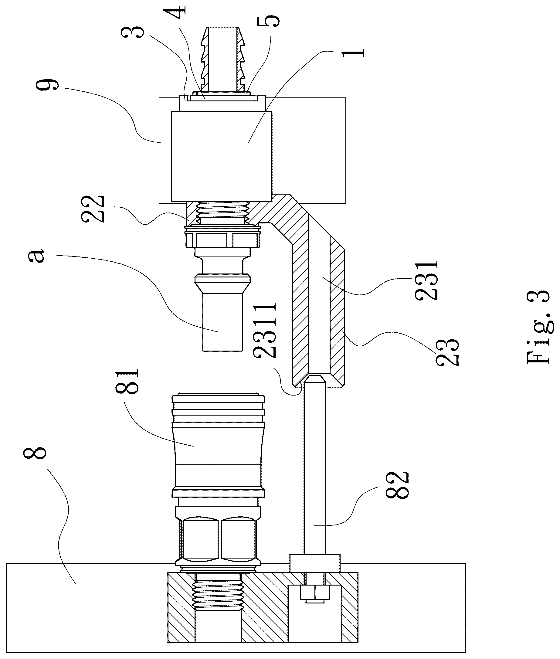 Patent US12338926 Figure 3 – Floating joint and retainer connection structure