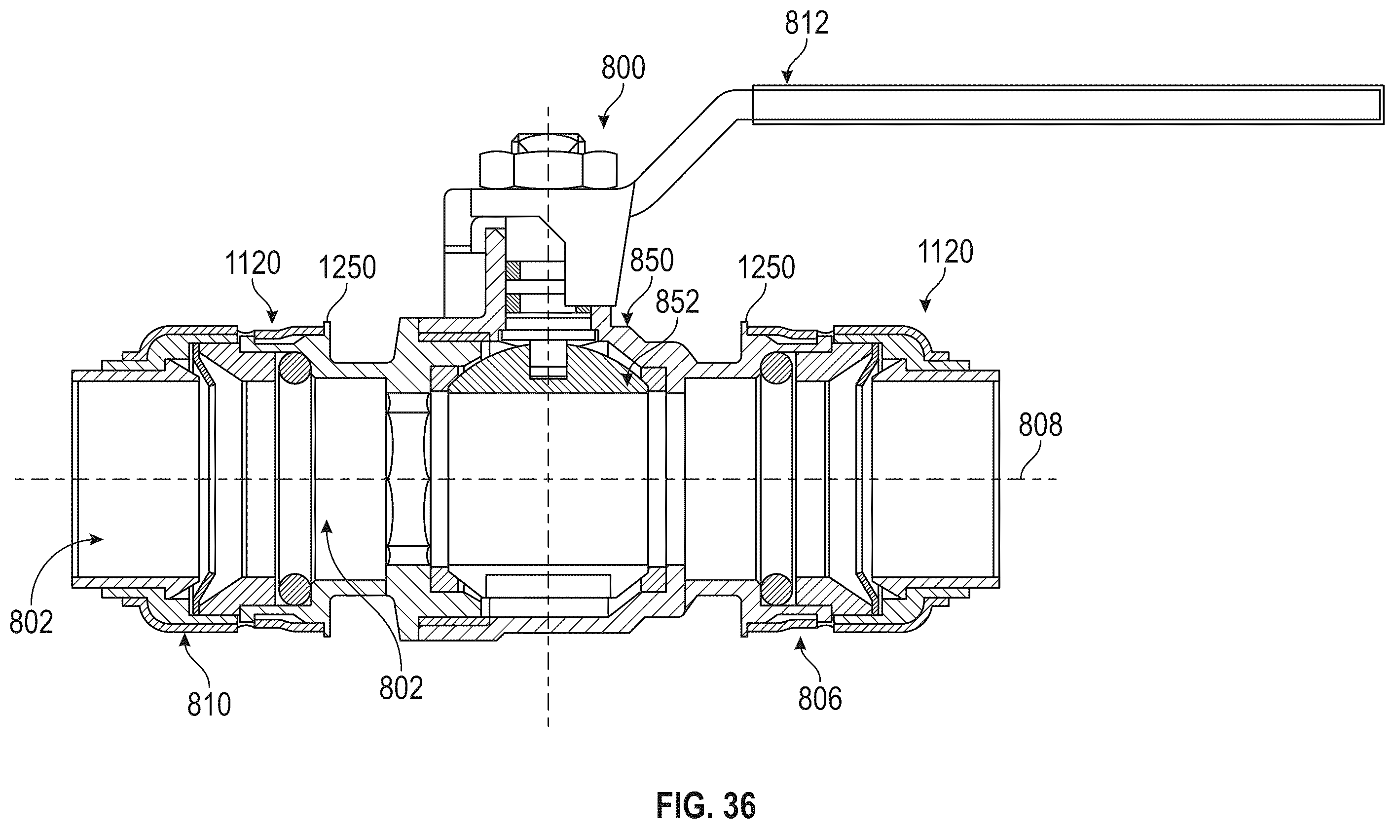 Patent US12338928 Figure 19 – Plumbing fitting