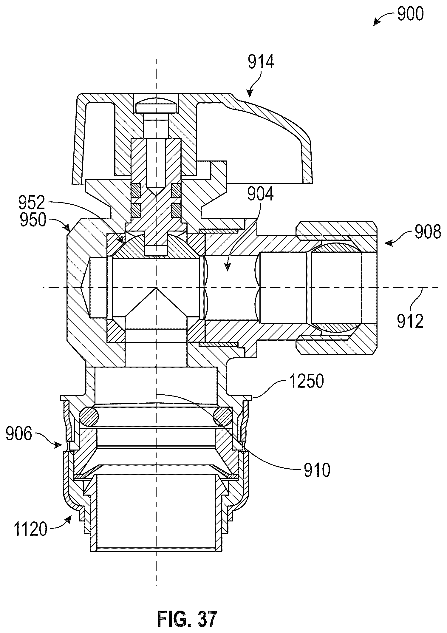 Patent US12338928 Figure 20 – Plumbing fitting