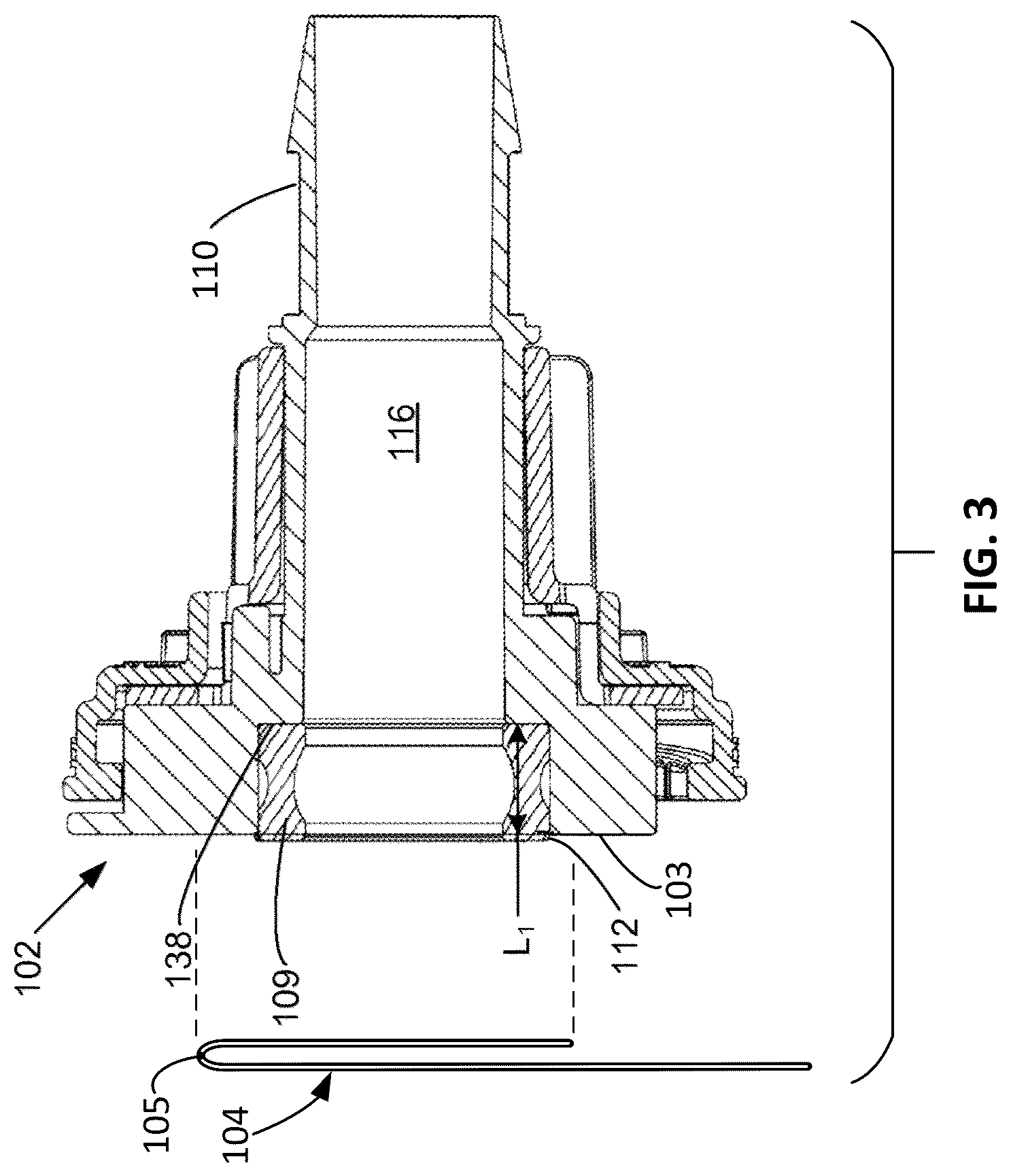 Patent US12338931 Figure 3 – Aseptic fluid couplings