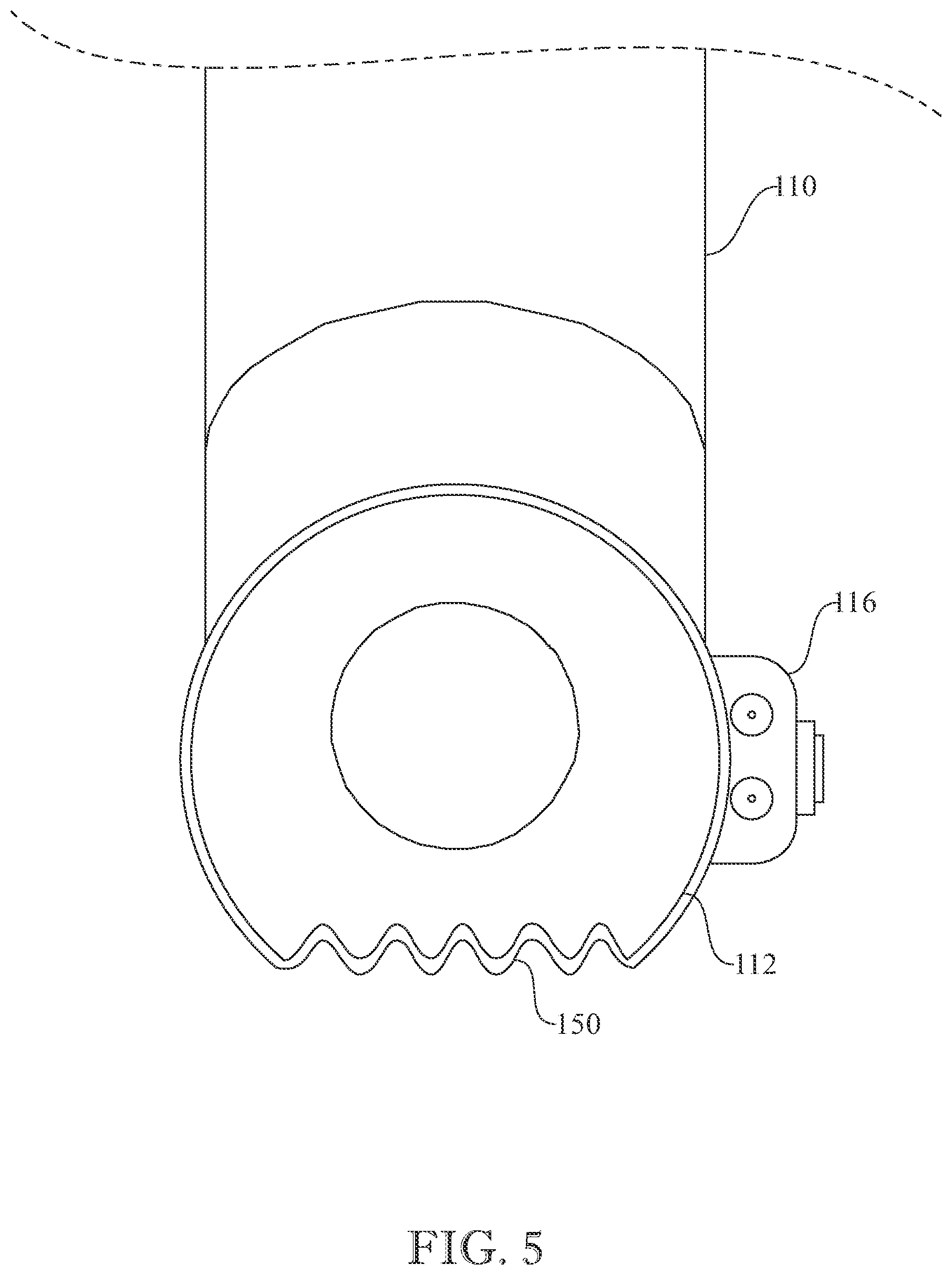Patent US12338933 Figure 5 – Attachment system for a power air blower