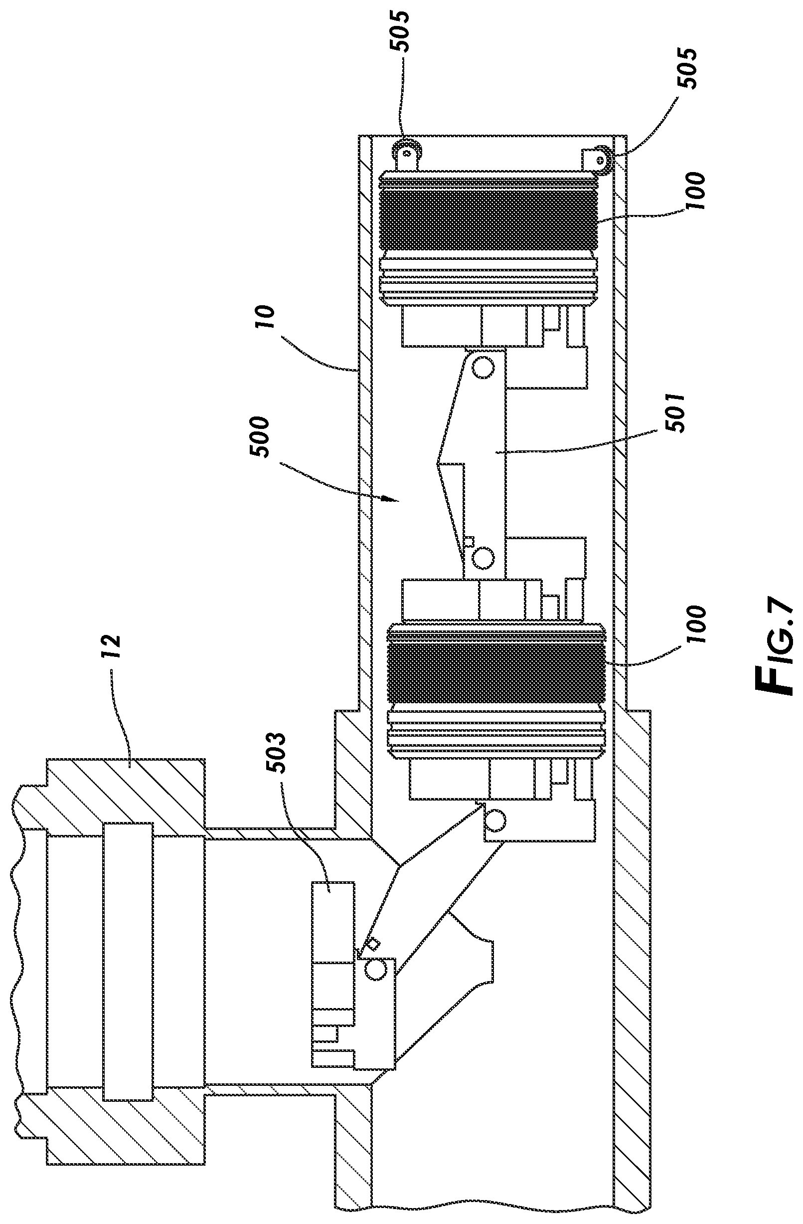 Patent US12338934 Figure 7 – Activation system for pipeline plug
