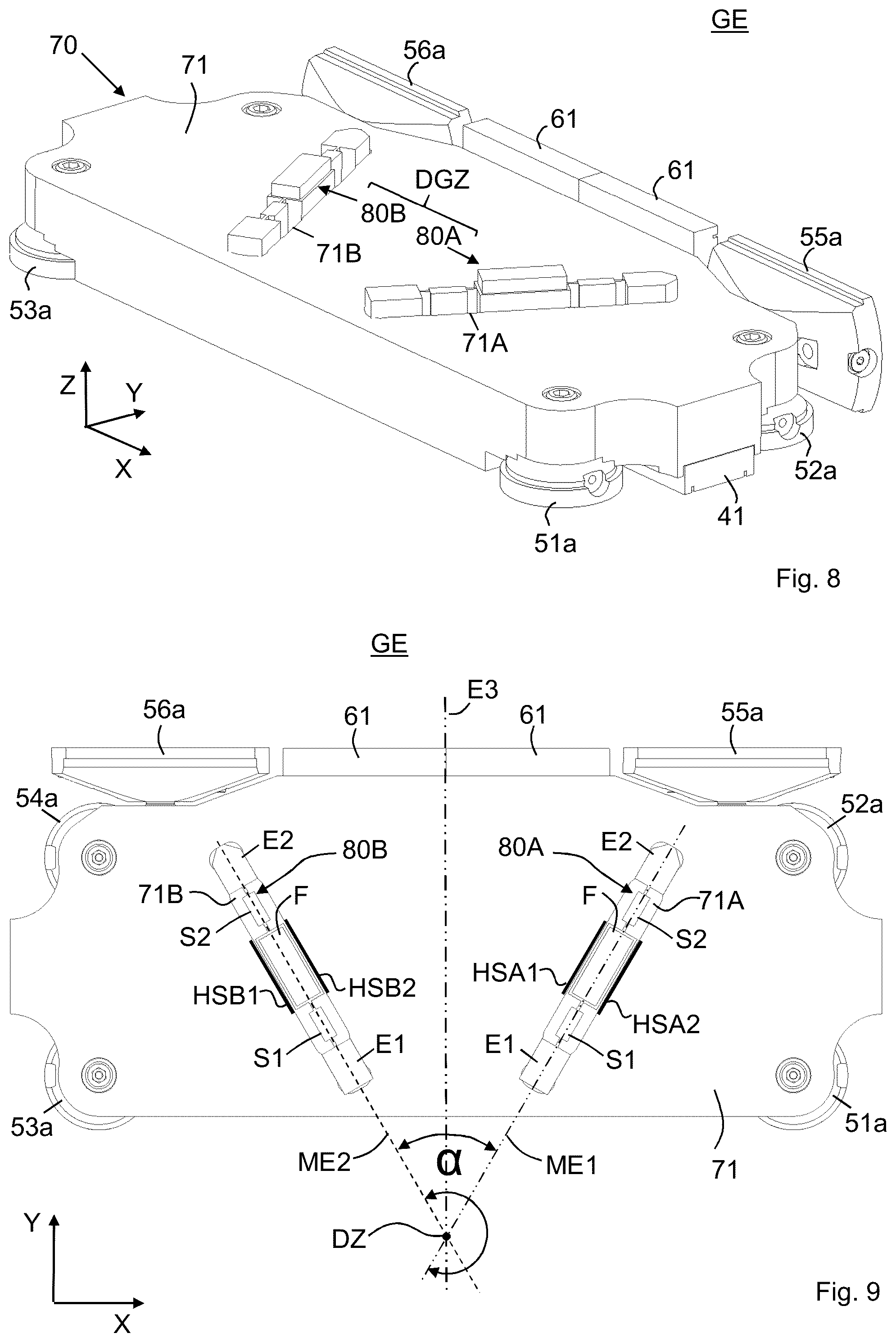 Patent US12338944 Figure 7 – Positioning device for positioning a movable element