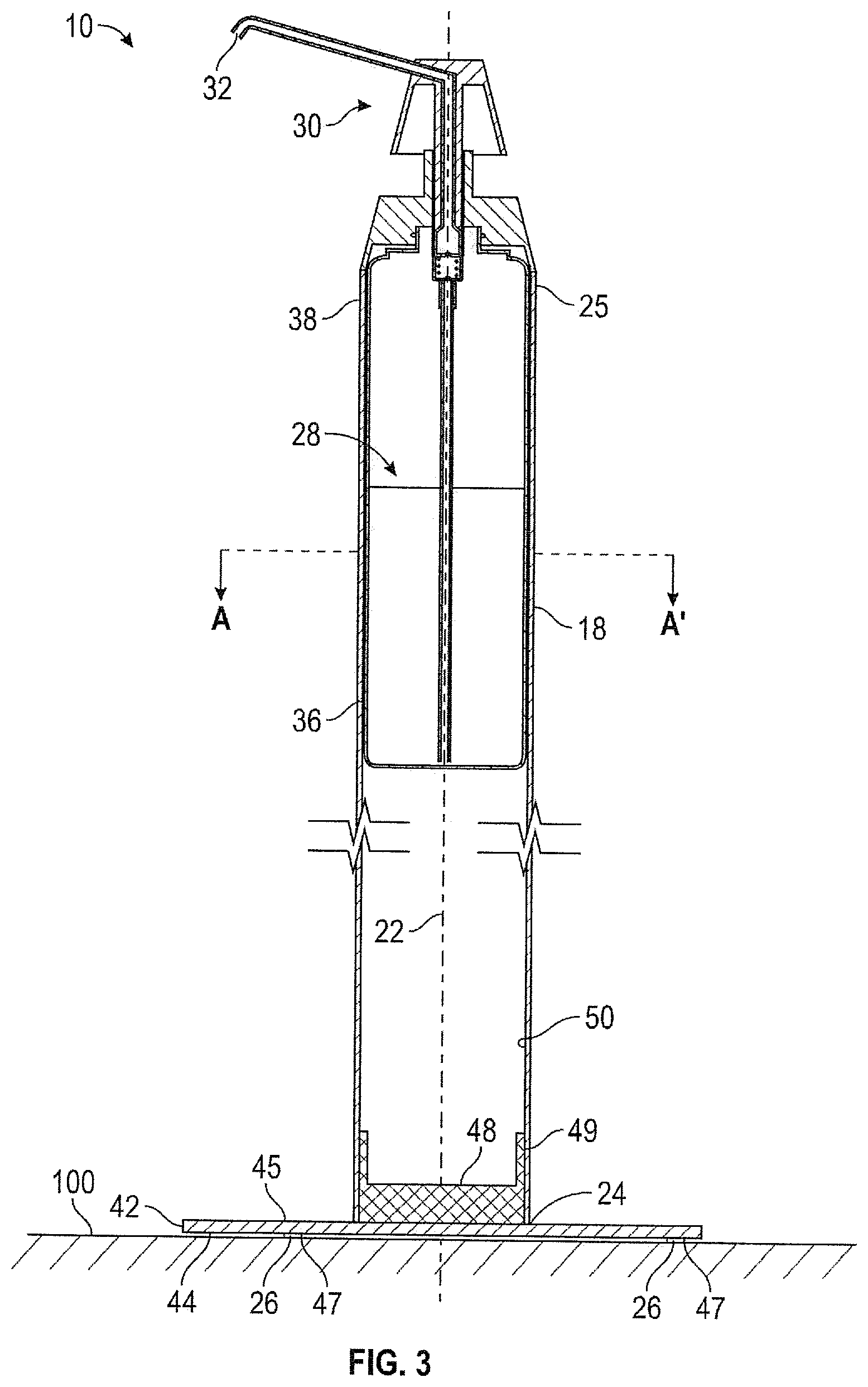 Patent US12338945 Figure 3 – Free standing stand