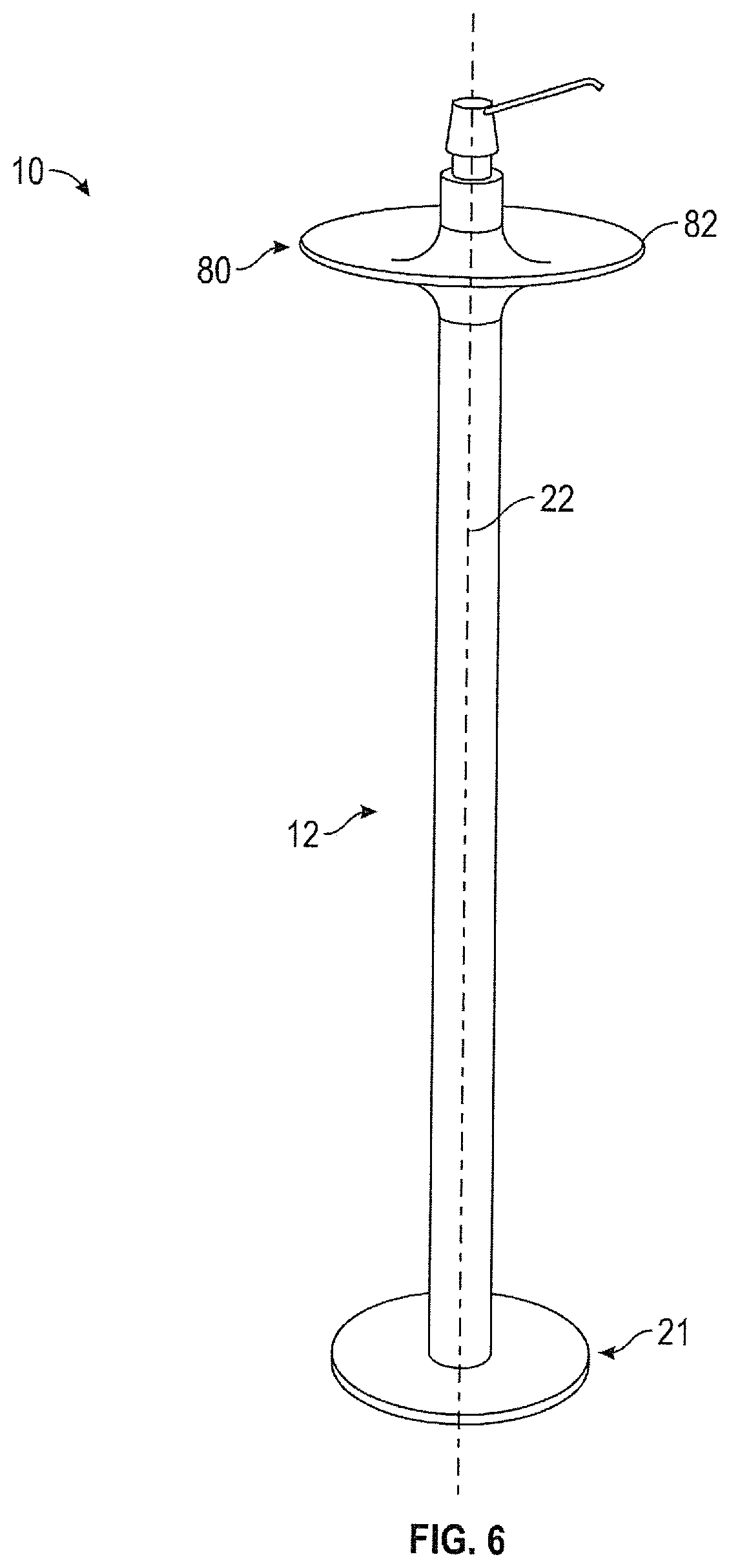 Patent US12338945 Figure 6 – Free standing stand