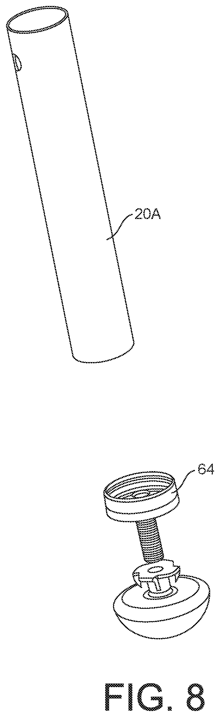Patent US12338946 Figure 8 – Tripod with a sealed leg lock