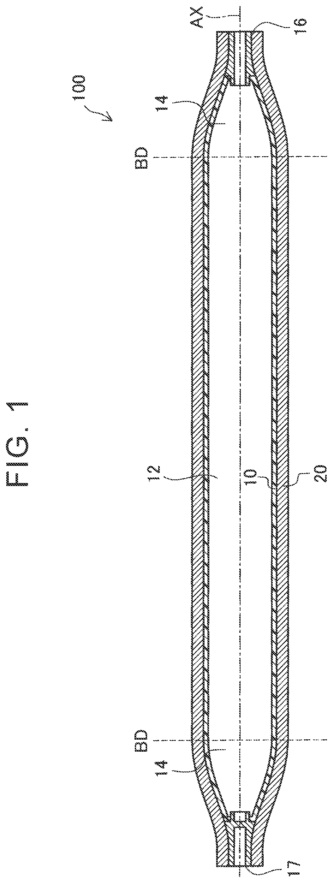 Patent US12338950 Figure 1 – Gas tank and method for manufacturing the same