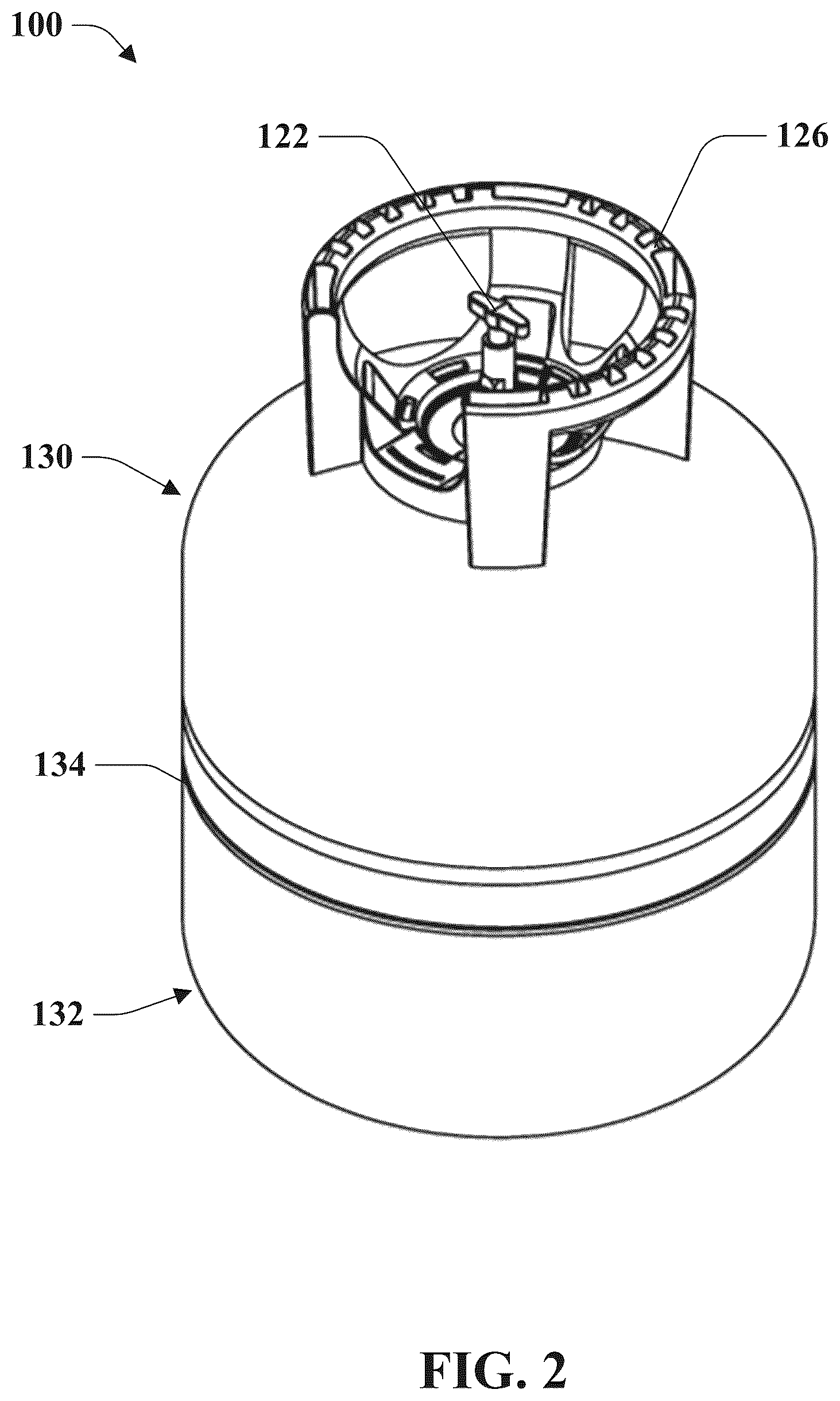 Patent US12338953 Figure 2 – Multi-chamber vessel