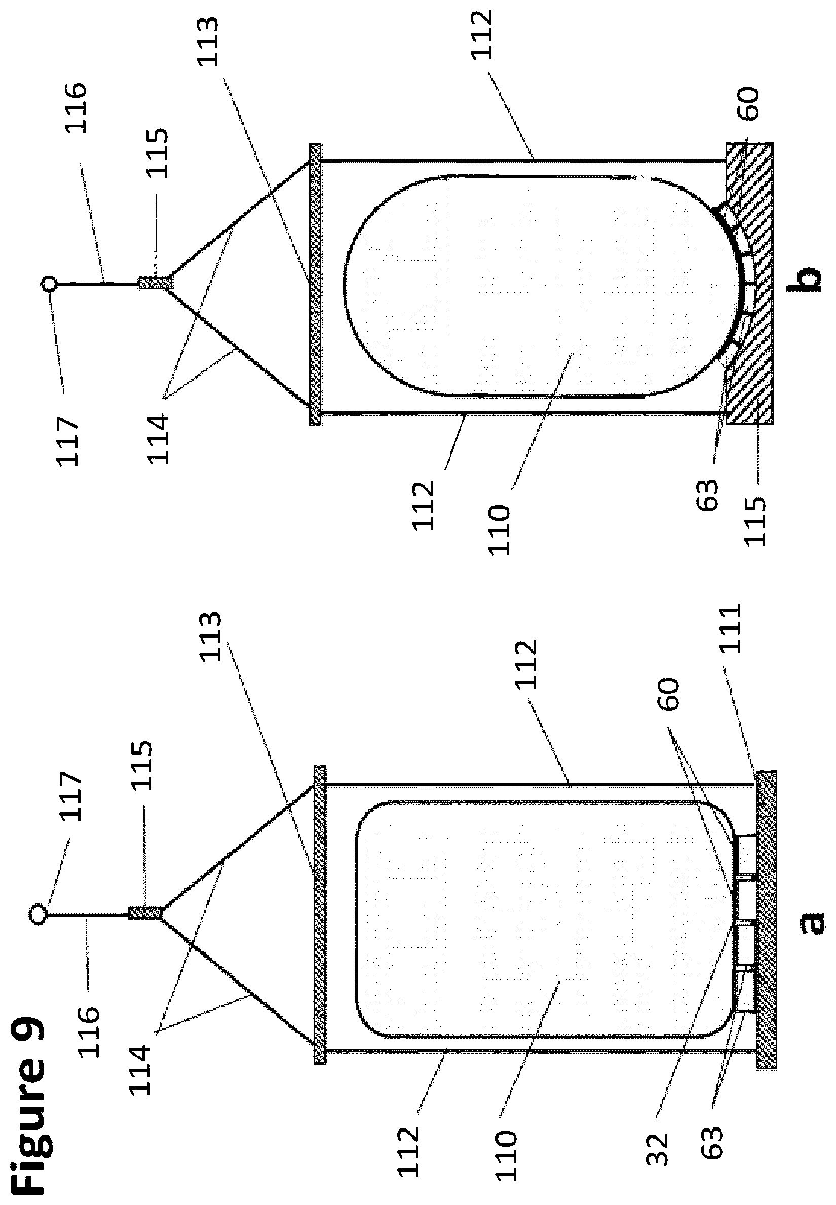 Patent US12338956 Figure 9 – Insulated tank with integrated or operatively connected support system