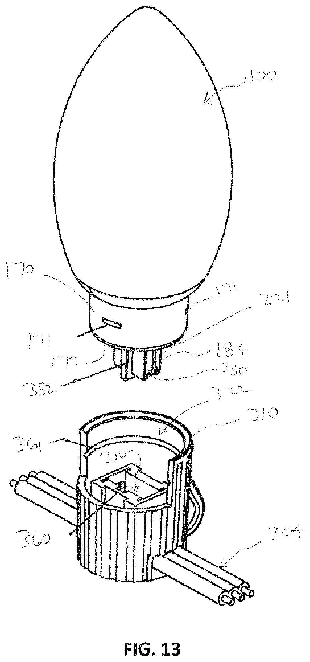 Patent US12338959 Figure 6 – Decorative lighting strings and bulbs with light-emitting diodes