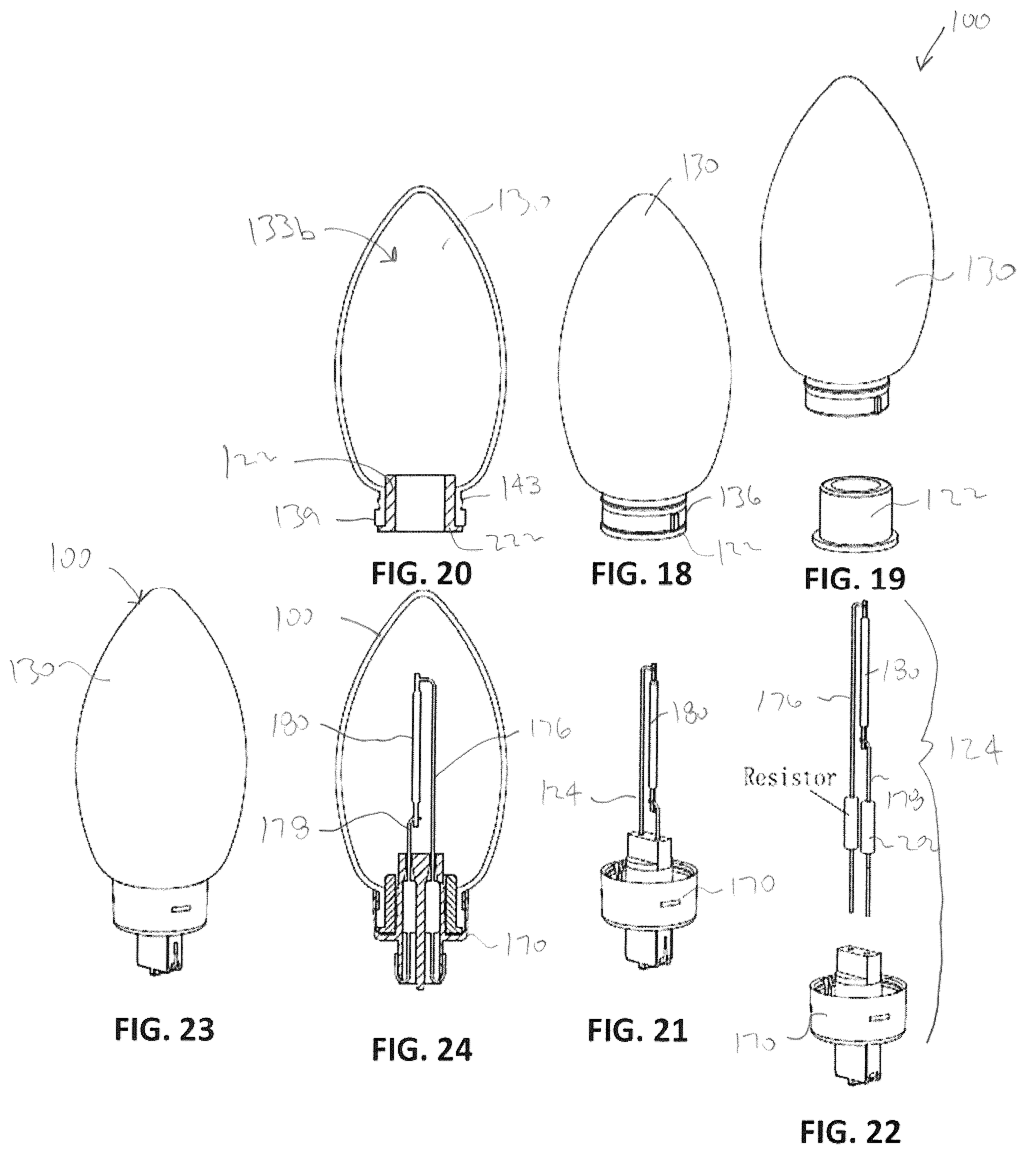 Patent US12338959 Figure 9 – Decorative lighting strings and bulbs with light-emitting diodes
