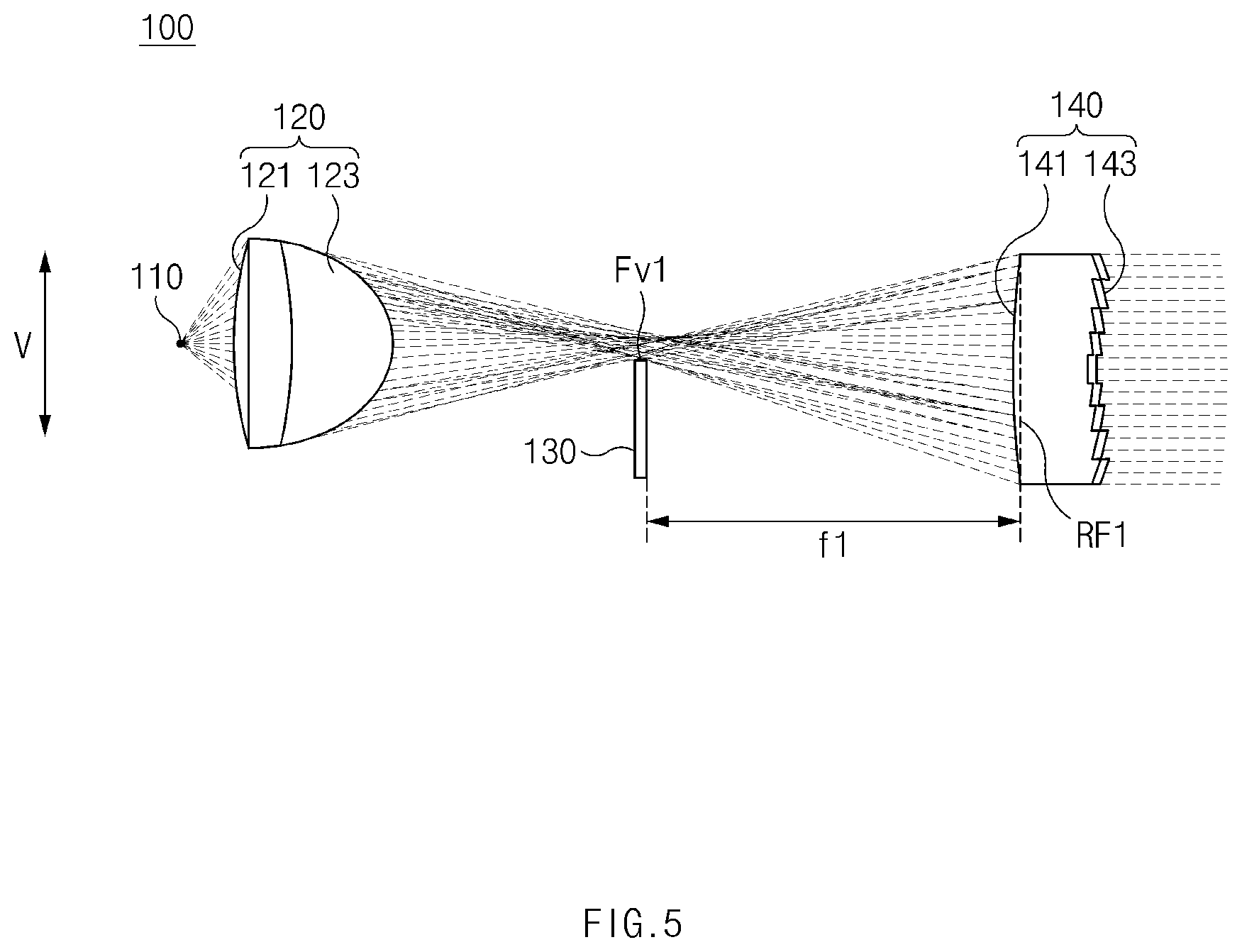 Patent US12338964 Figure 5 – Lamp for vehicle