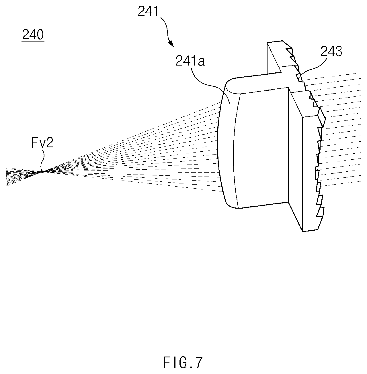 Patent US12338964 Figure 7 – Lamp for vehicle