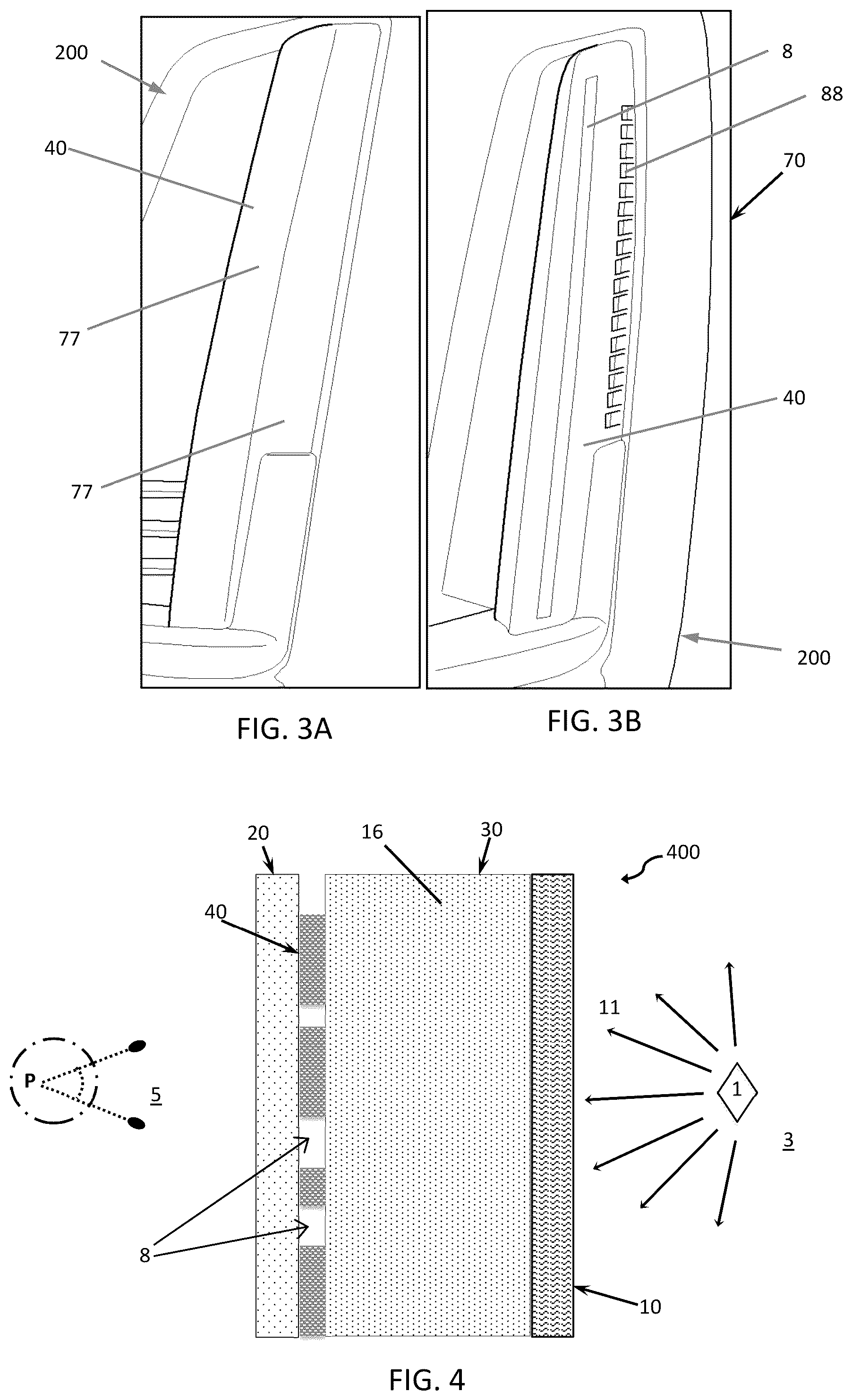 Patent US12338965 Figure 2 – Enhanced diffusive lighting and pattern effects over automotive surface panels