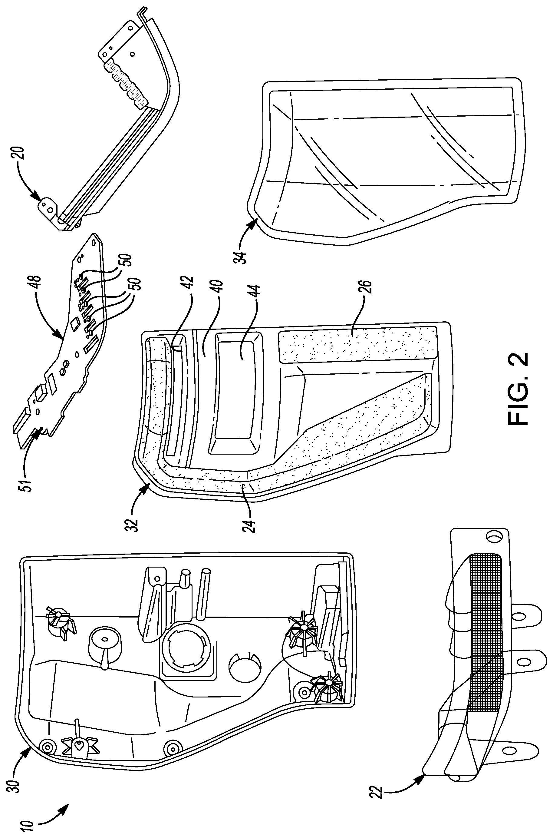 Patent US12338968 Figure 2 – Vehicle signal lighting assembly