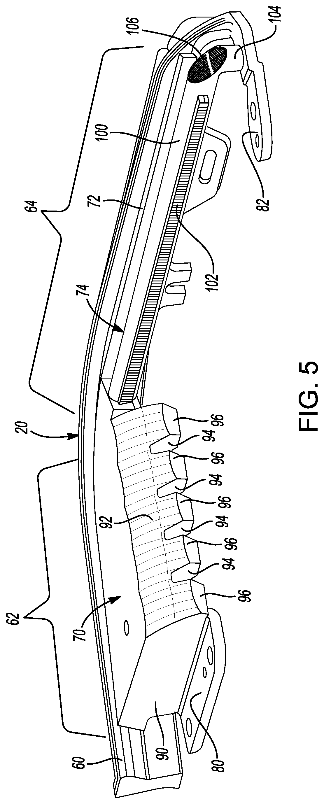 Patent US12338968 Figure 5 – Vehicle signal lighting assembly