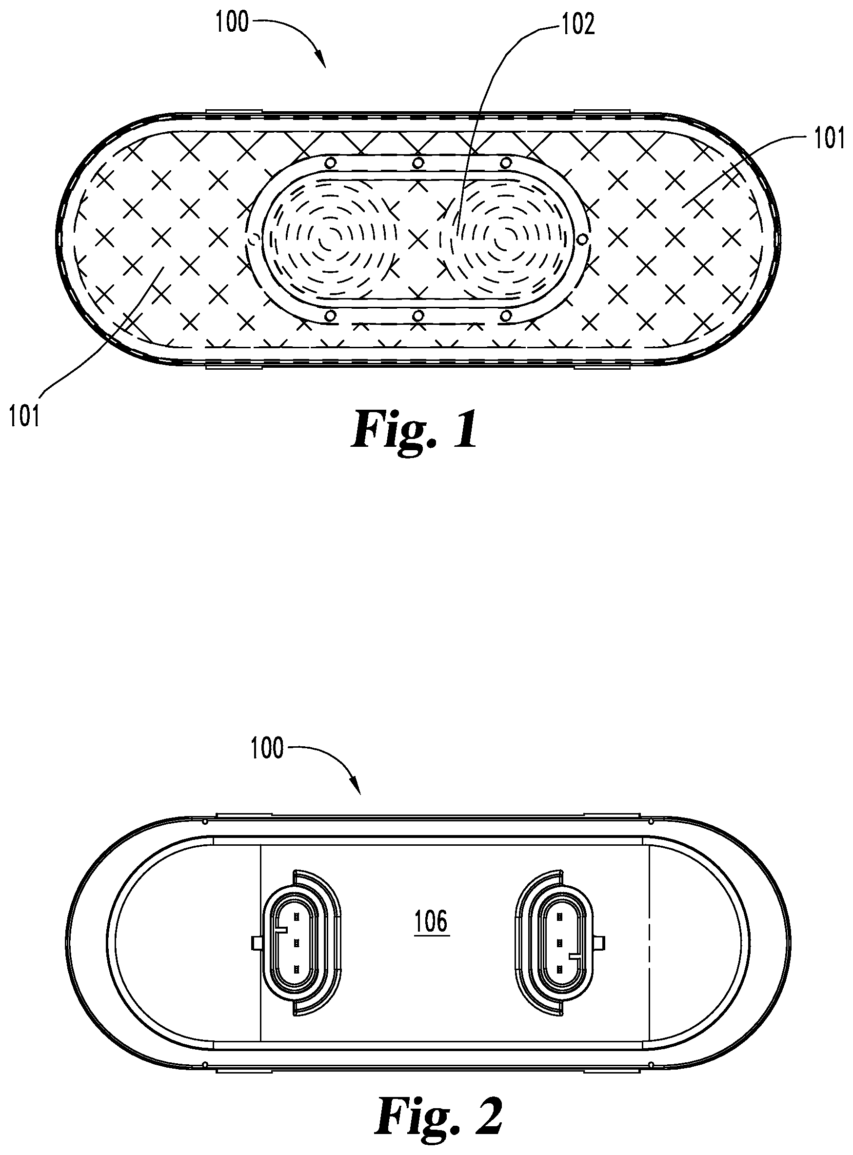 Patent US12338969 Figure 1 – Multi-colored vehicle rear lamp