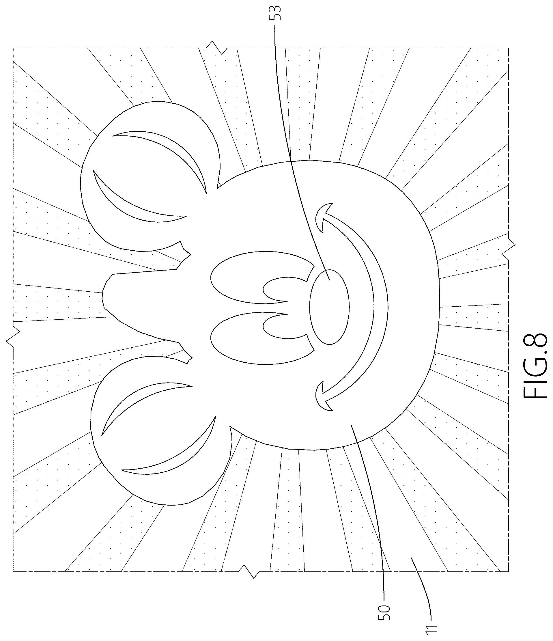 Patent US12338975 Figure 8 – Side projector light