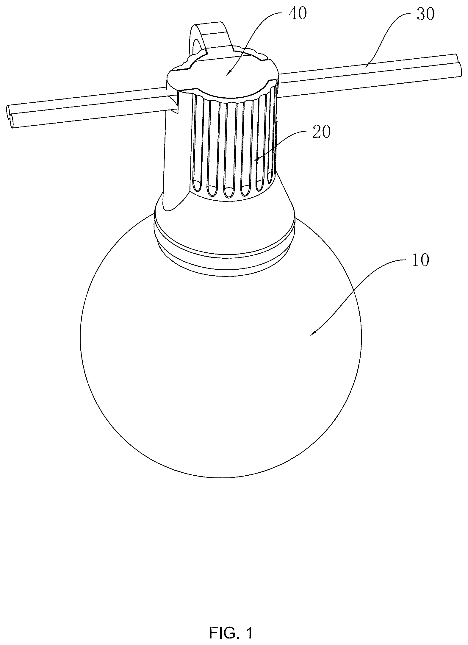 Patent US12338977 Figure 1 – String light structure