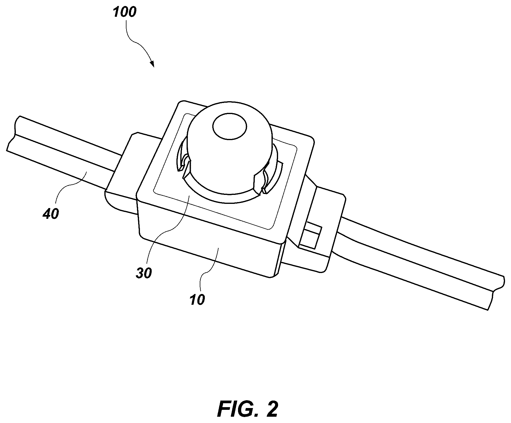 Patent US12338978 Figure 2 – Track lighting system and luminaire with multiple LEDs