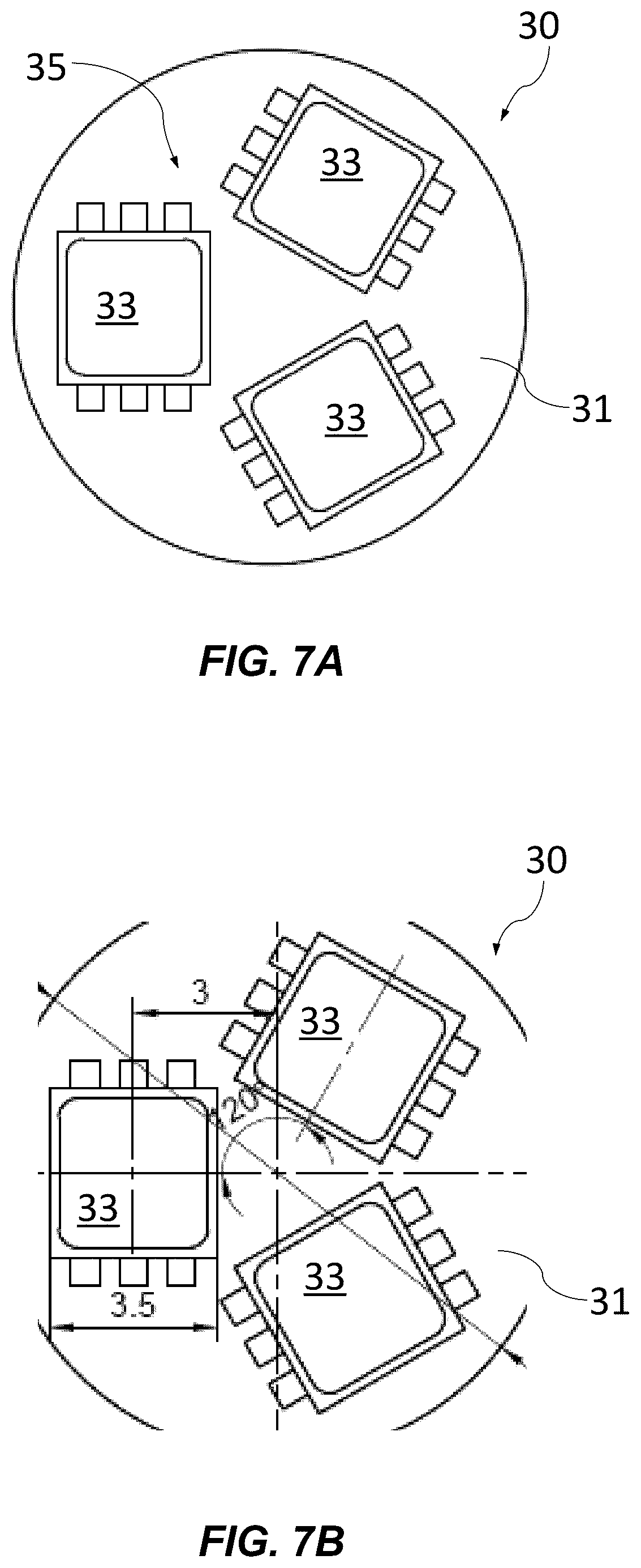 Patent US12338978 Figure 7 – Track lighting system and luminaire with multiple LEDs