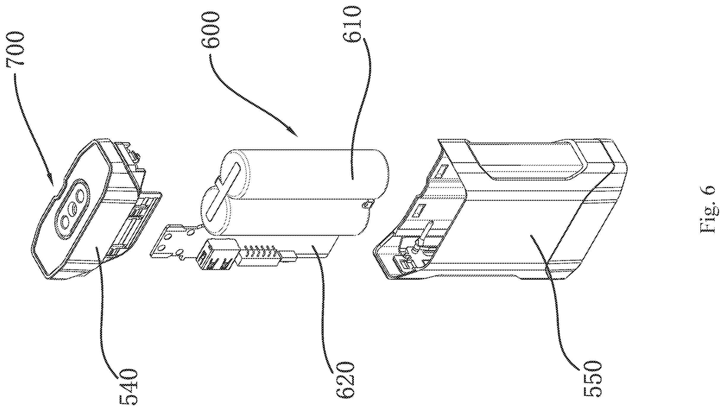 Patent US12338980 Figure 6 – Tool lamp with mobile power source